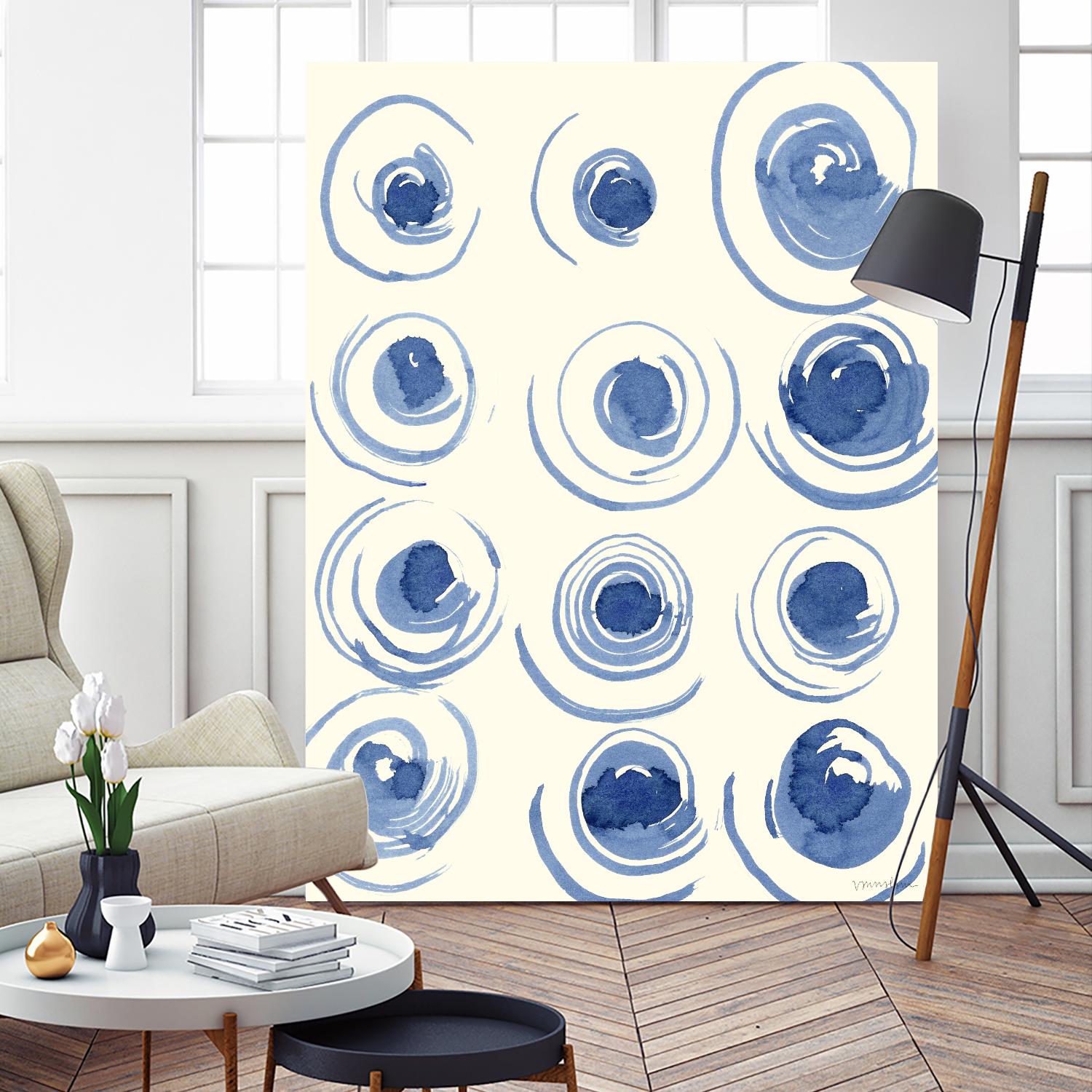 Macrame Blue II by Vanna Lam on GIANT ART - blue abstract