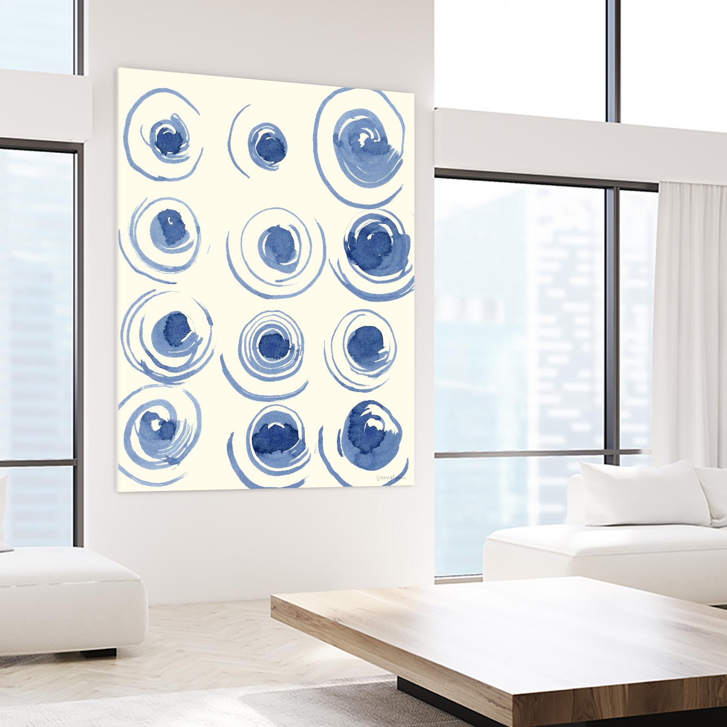 Macrame Blue II by Vanna Lam on GIANT ART - blue abstract