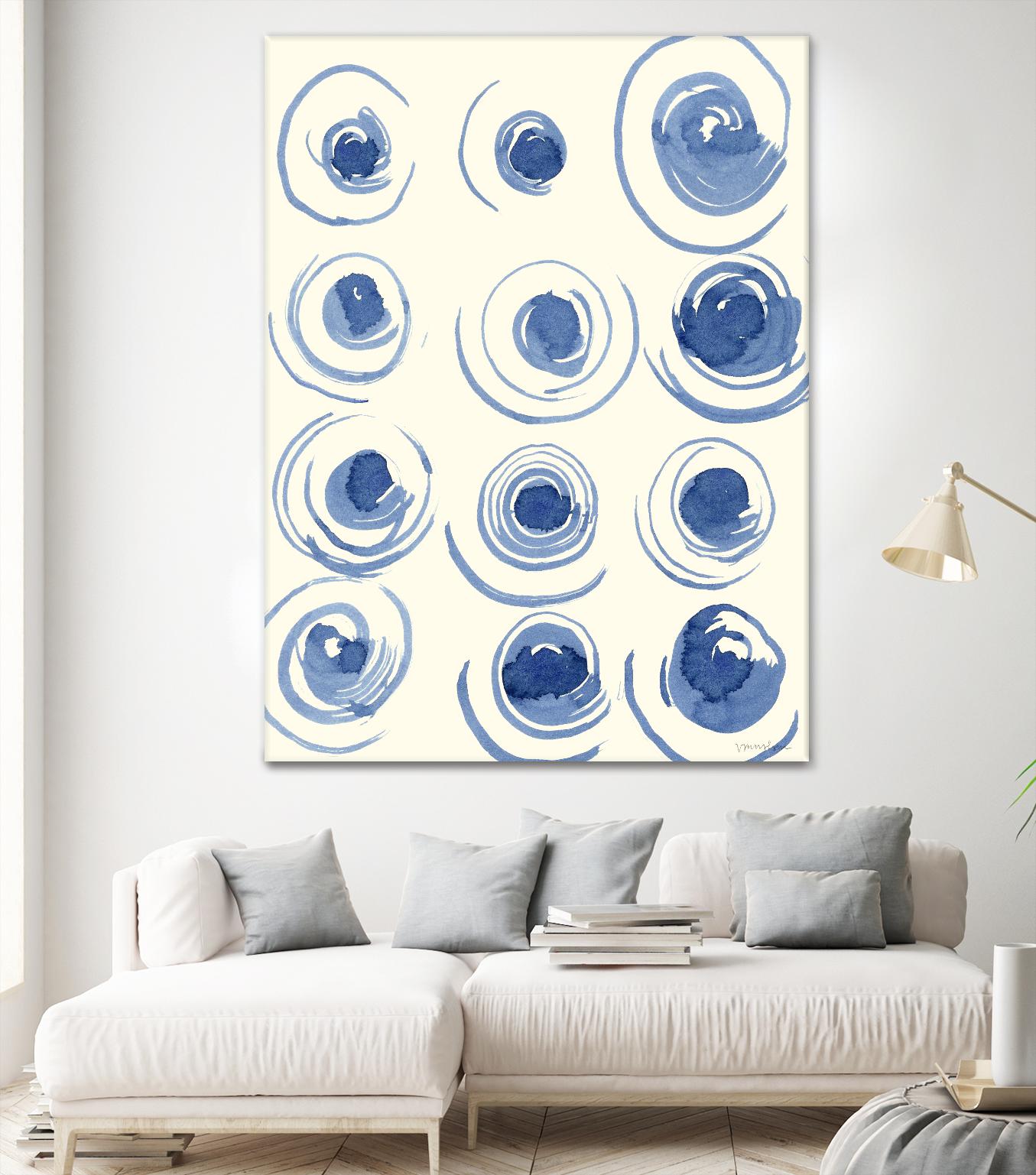 Macrame Blue II by Vanna Lam on GIANT ART - blue abstract