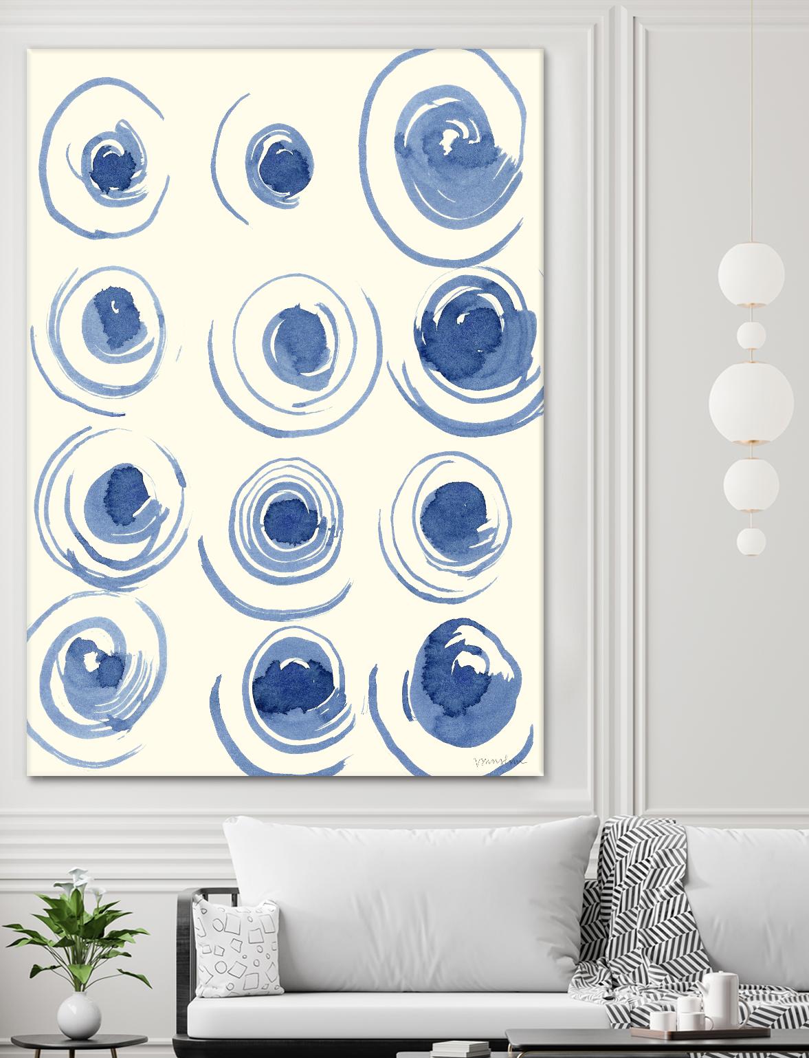 Macrame Blue II by Vanna Lam on GIANT ART - blue abstract