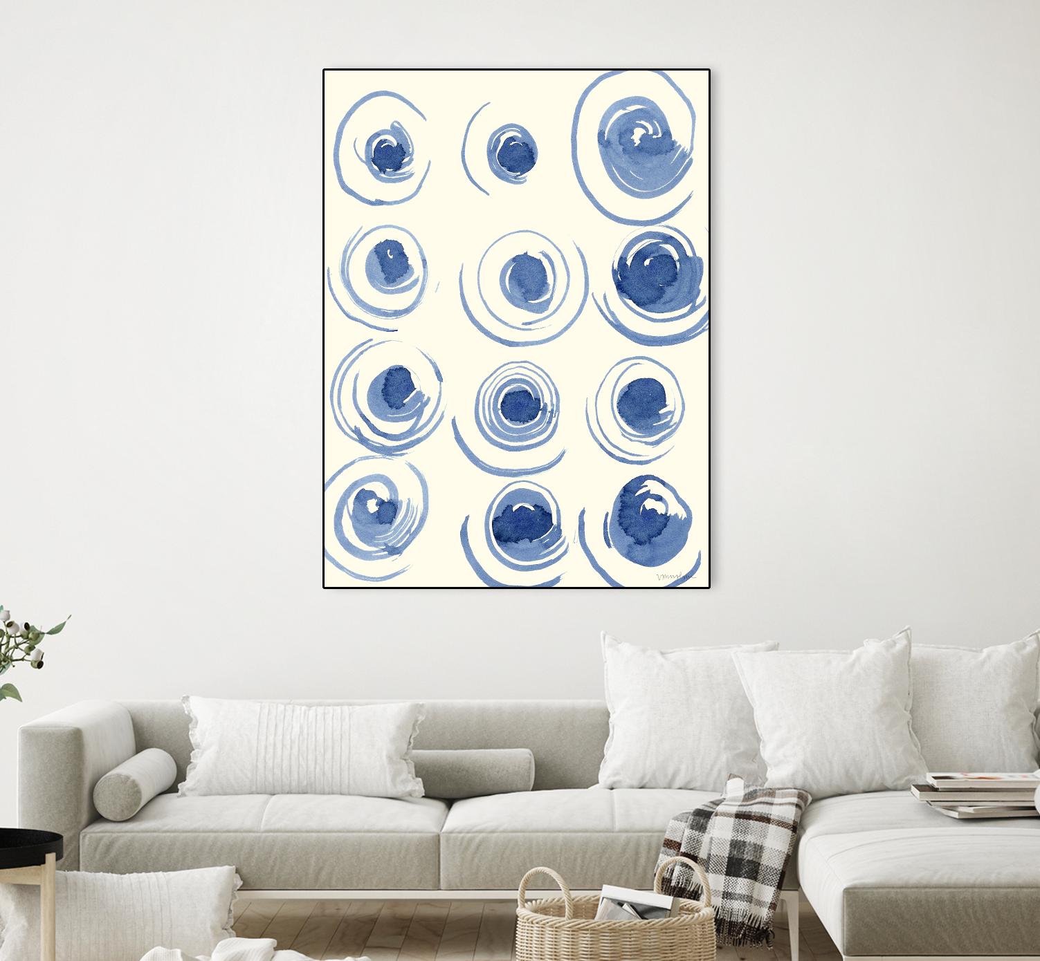 Macrame Blue II by Vanna Lam on GIANT ART - blue abstract