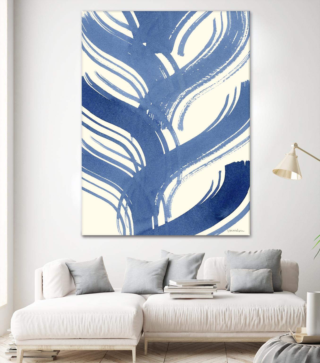 Macrame Blue IV by Vanna Lam on GIANT ART - blue abstract