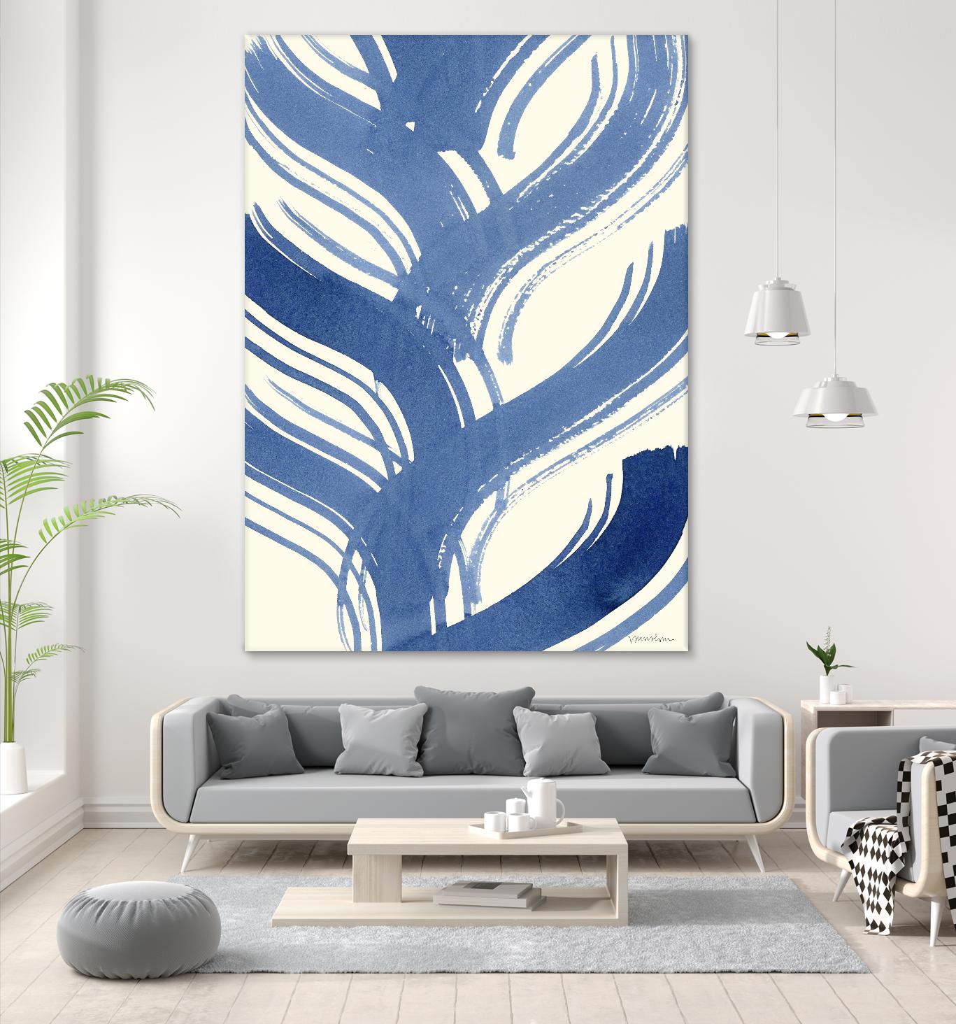 Macrame Blue IV by Vanna Lam on GIANT ART - blue abstract