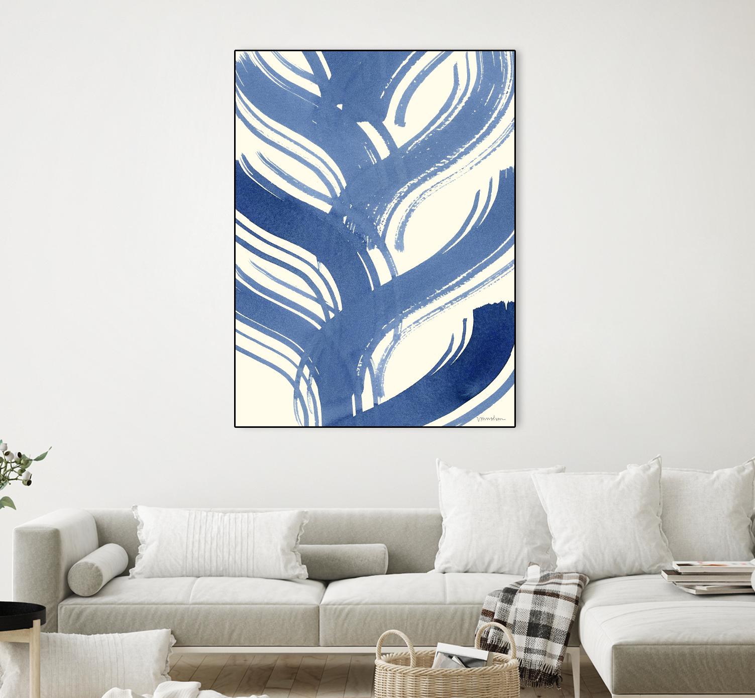 Macrame Blue IV by Vanna Lam on GIANT ART - blue abstract