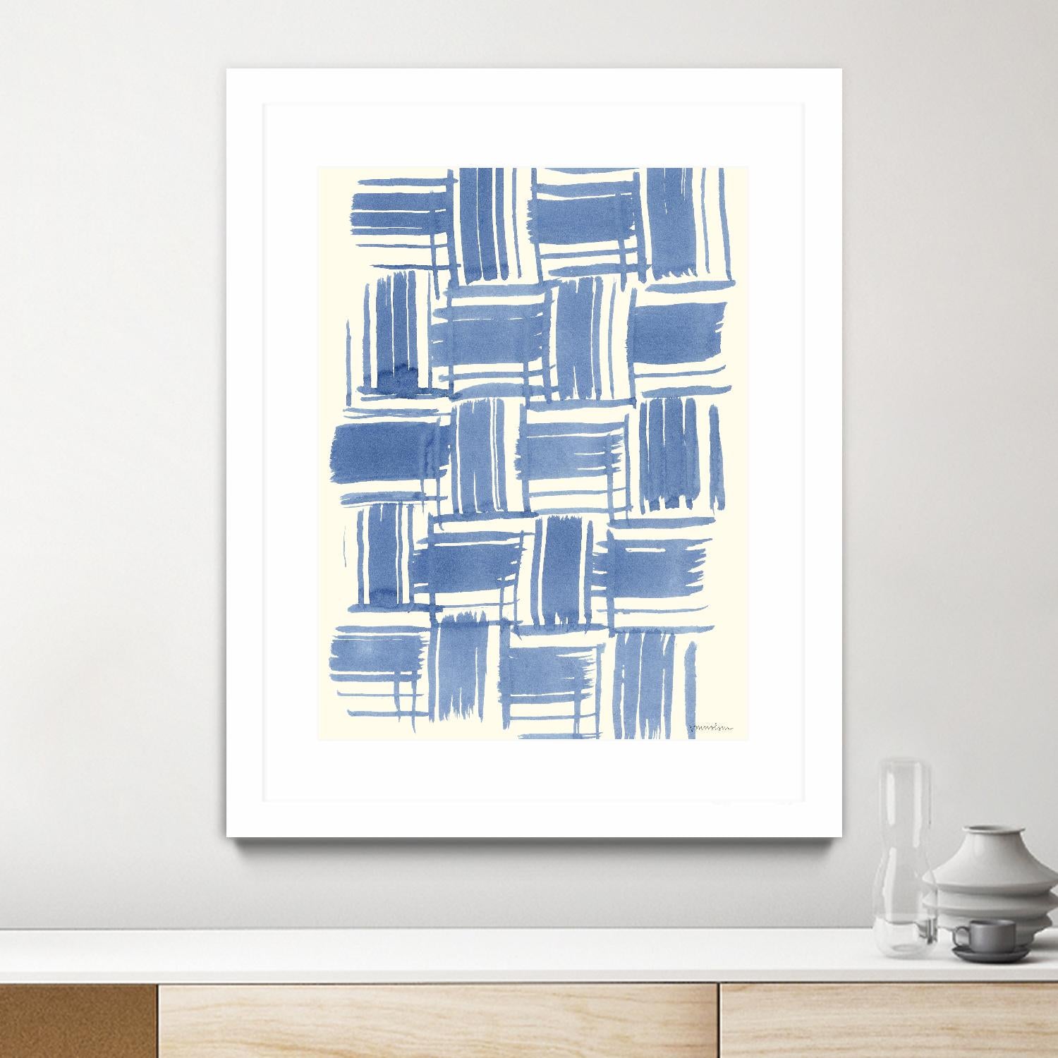 Macrame Blue VI by Vanna Lam on GIANT ART - blue abstract