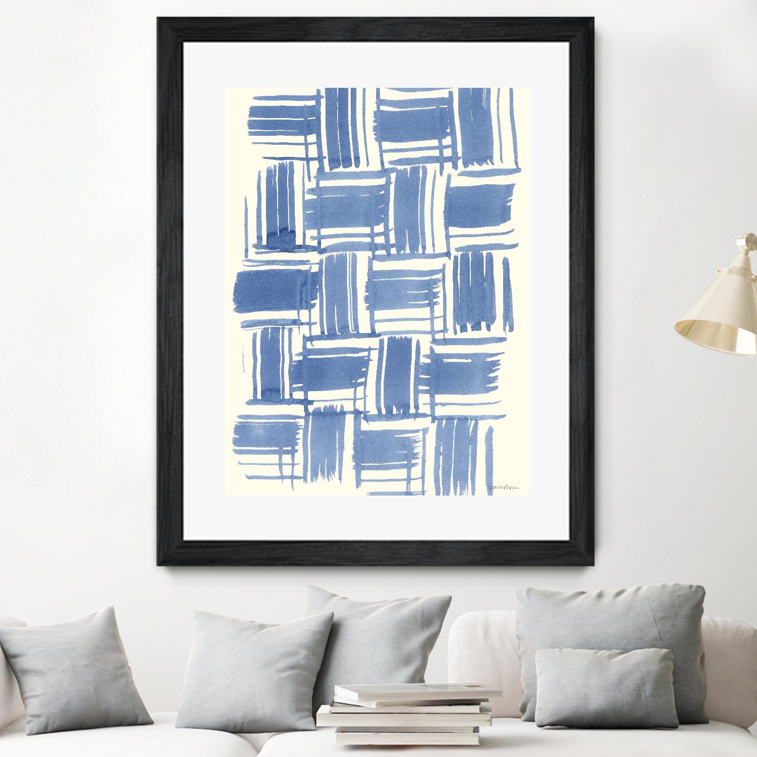 Macrame Blue VI by Vanna Lam on GIANT ART - blue abstract