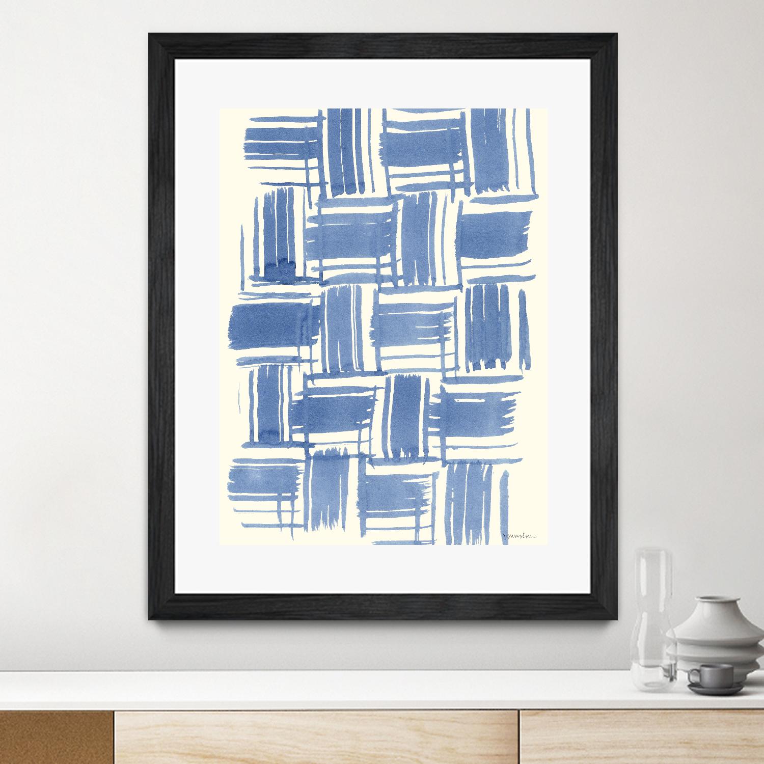 Macrame Blue VI by Vanna Lam on GIANT ART - blue abstract