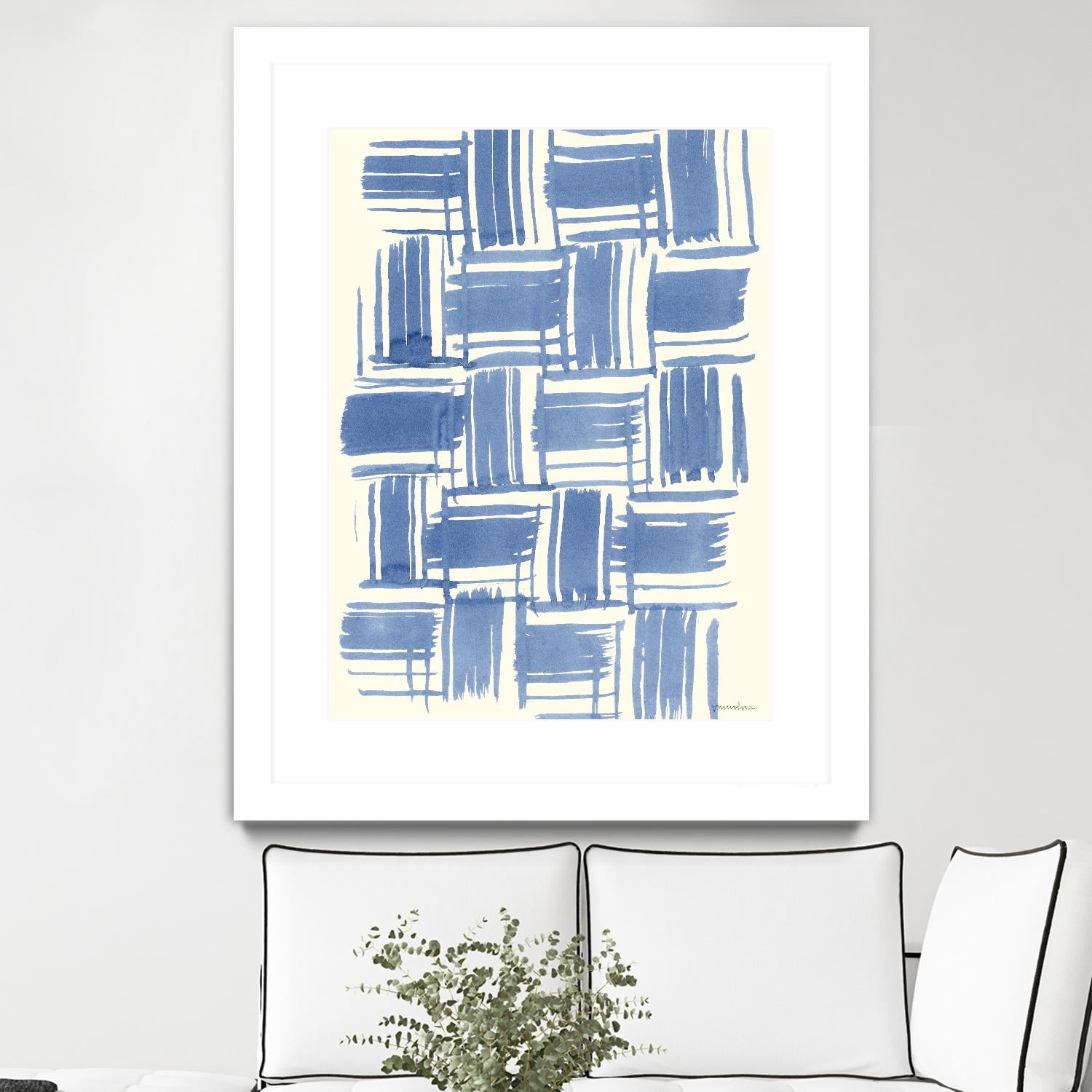Macrame Blue VI by Vanna Lam on GIANT ART - blue abstract