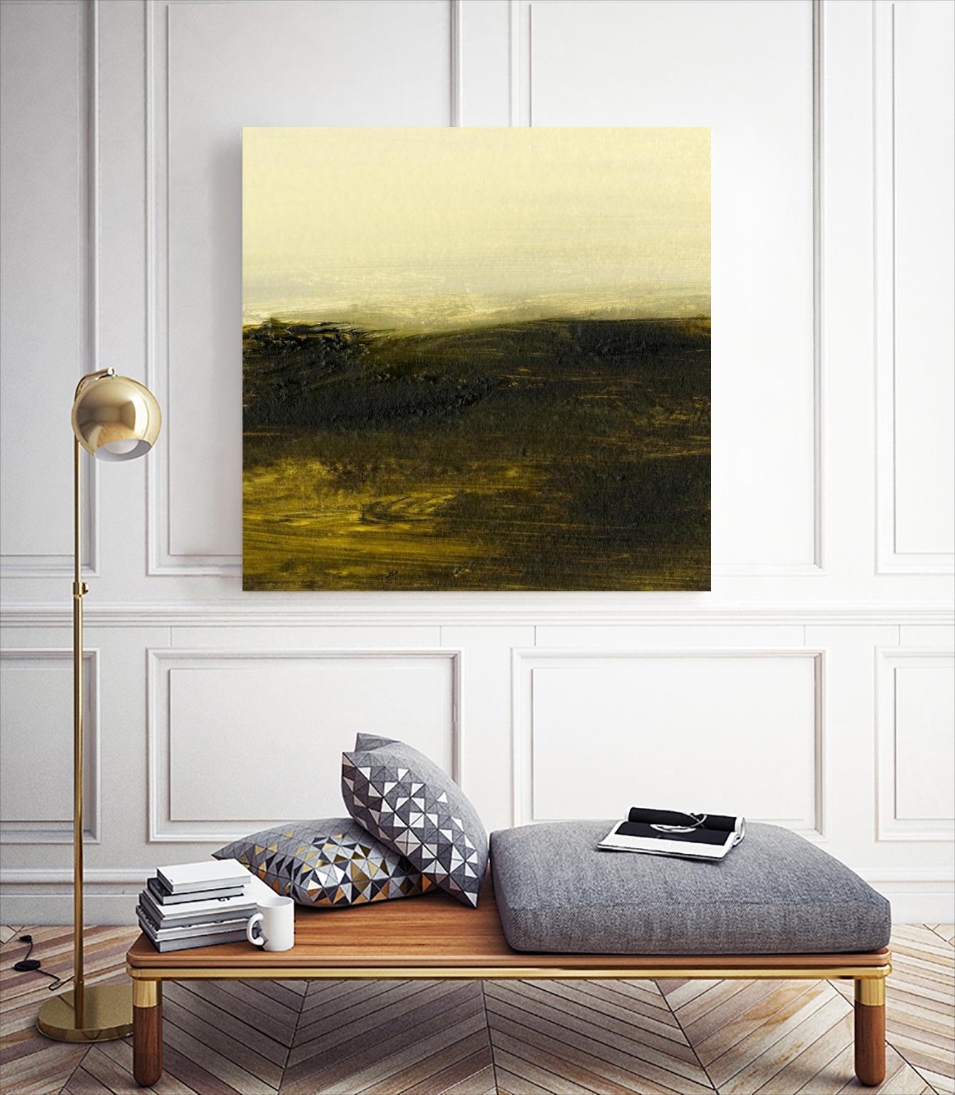 Light on the Horizon II by Sharon Gordon on GIANT ART - green abstract