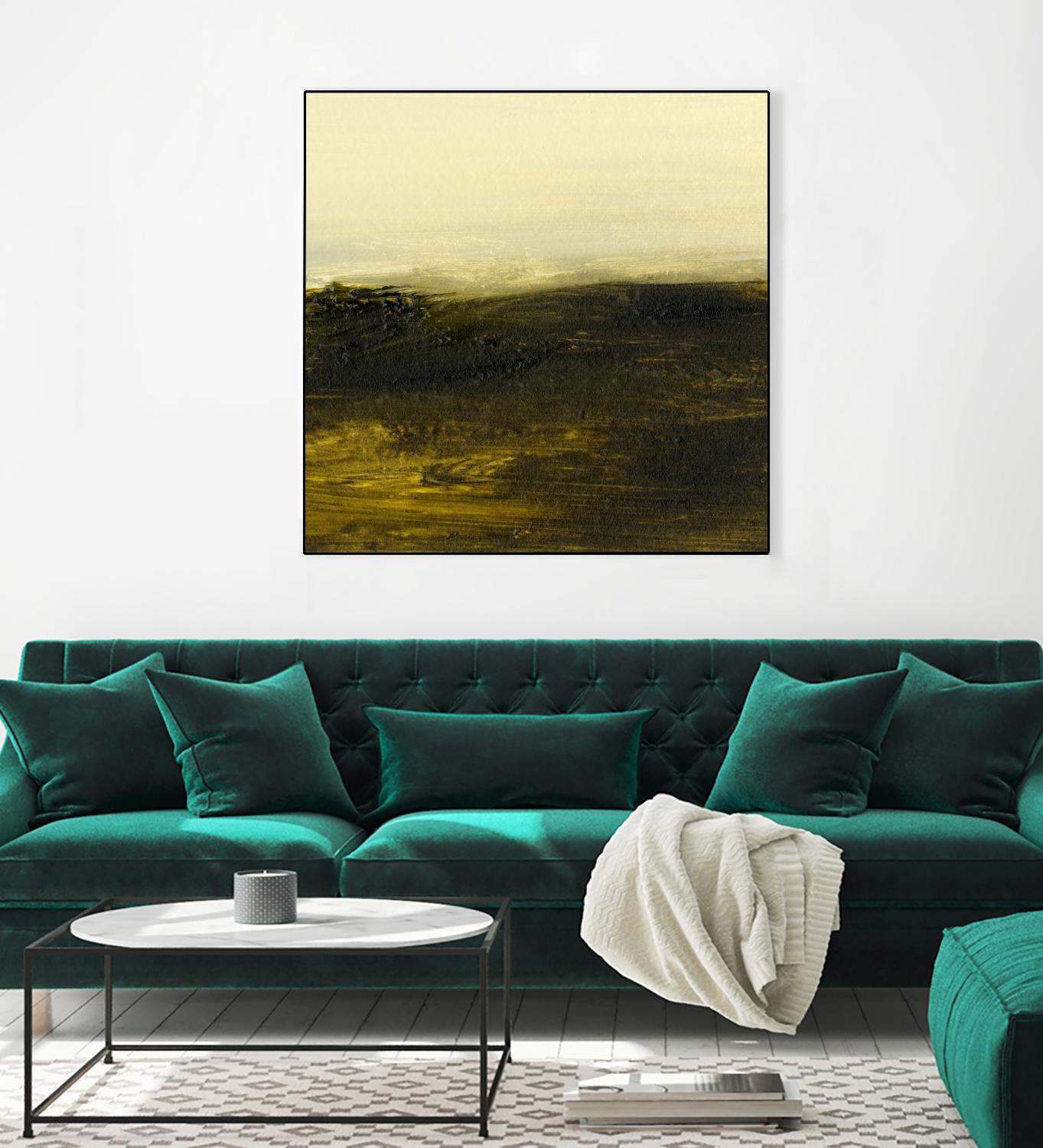 Light on the Horizon II by Sharon Gordon on GIANT ART - green abstract