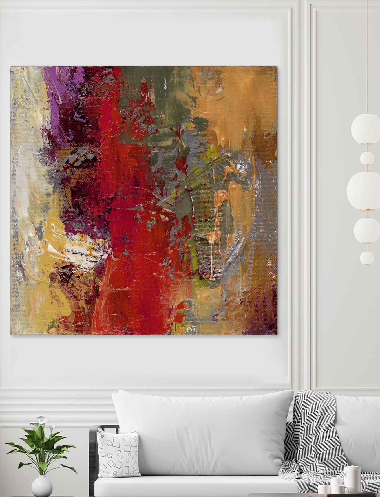 Sidecars II by Janet Bothne on GIANT ART - red abstract