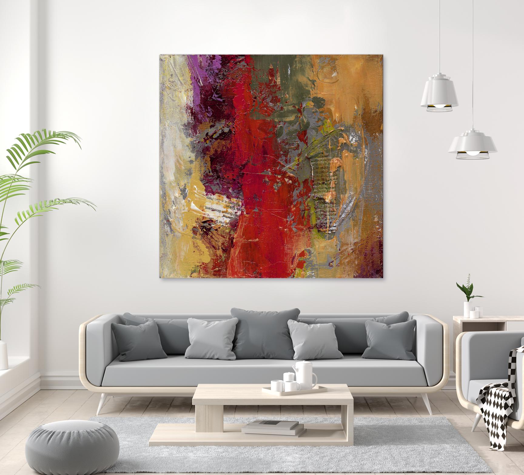 Sidecars II by Janet Bothne on GIANT ART - red abstract