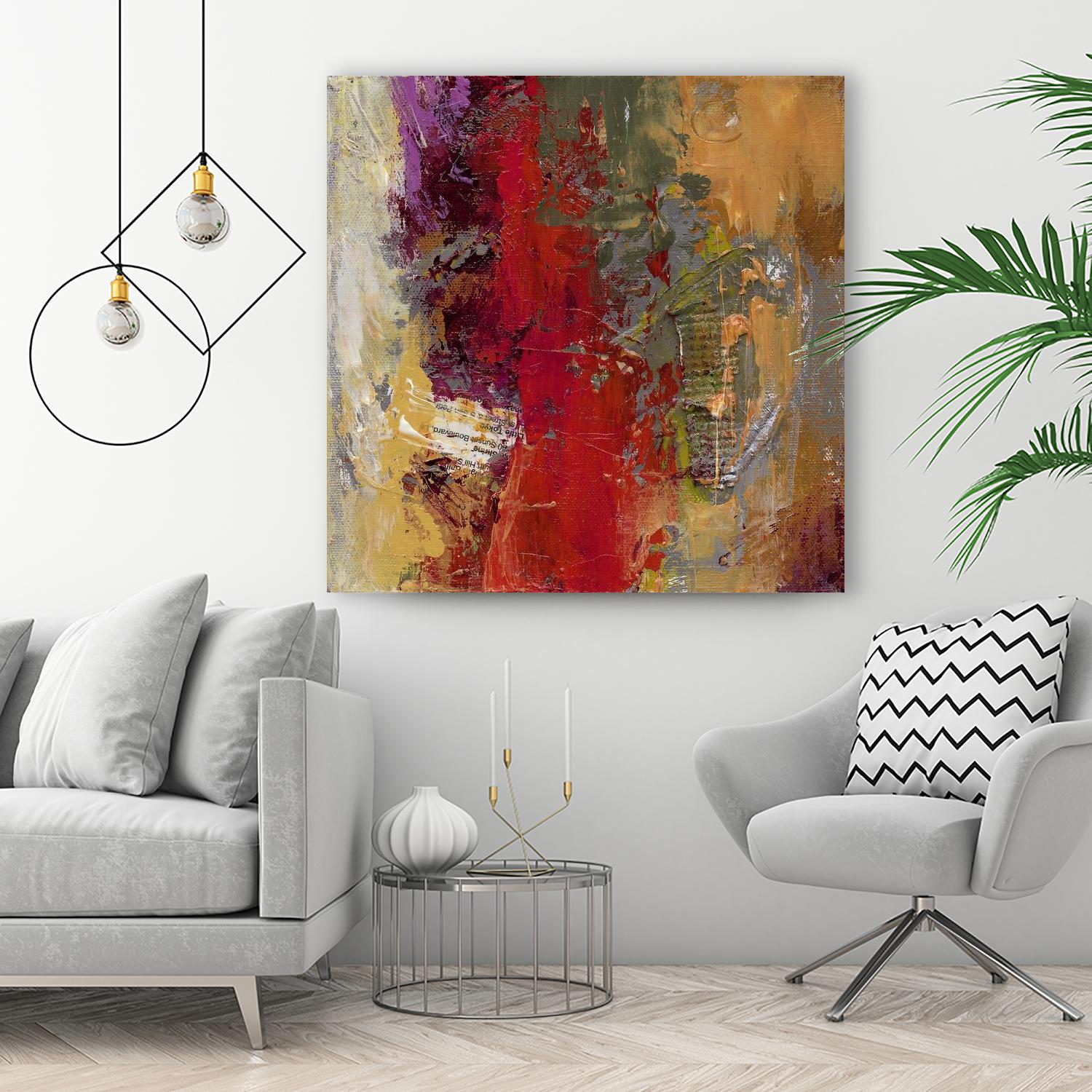 Sidecars II by Janet Bothne on GIANT ART - red abstract