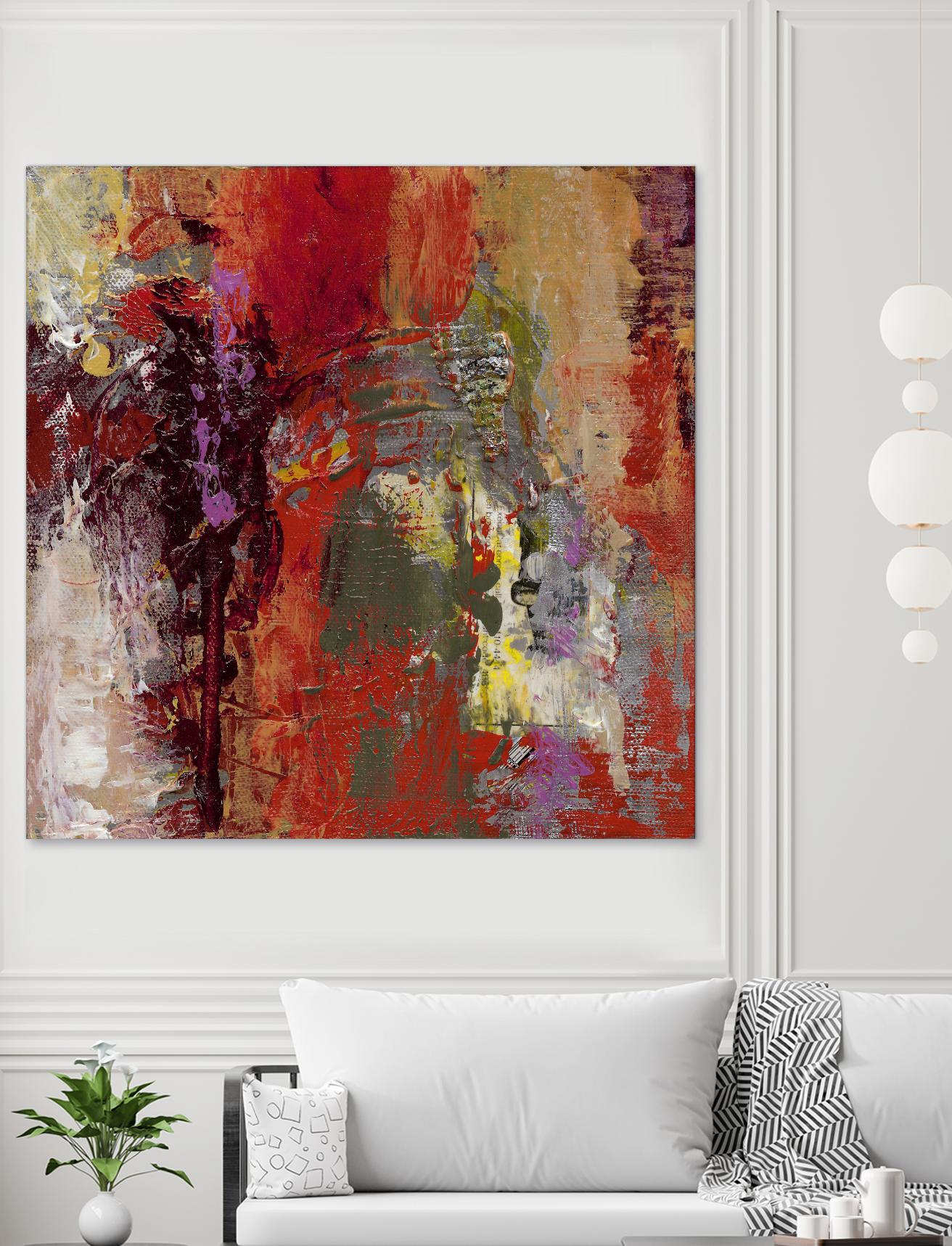 Sidecars III by Janet Bothne on GIANT ART - red abstract