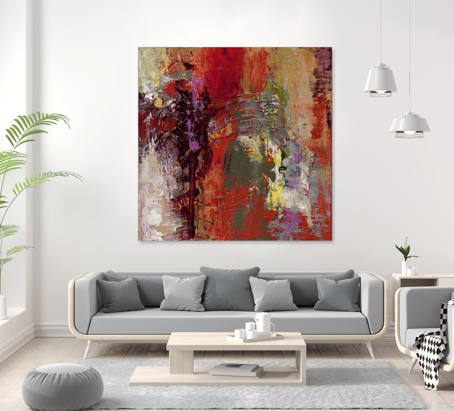 Sidecars III by Janet Bothne on GIANT ART - red abstract