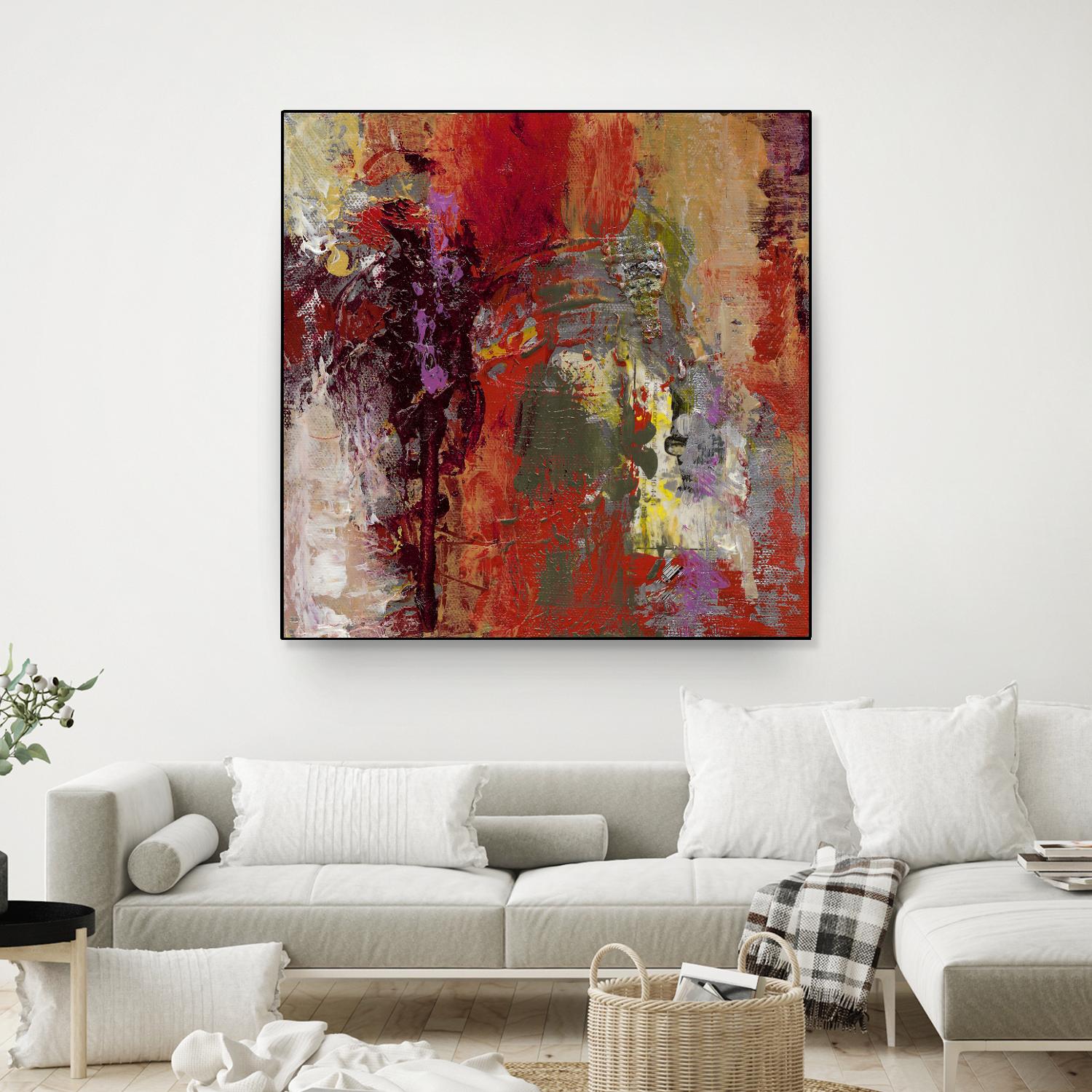Sidecars III by Janet Bothne on GIANT ART - red abstract