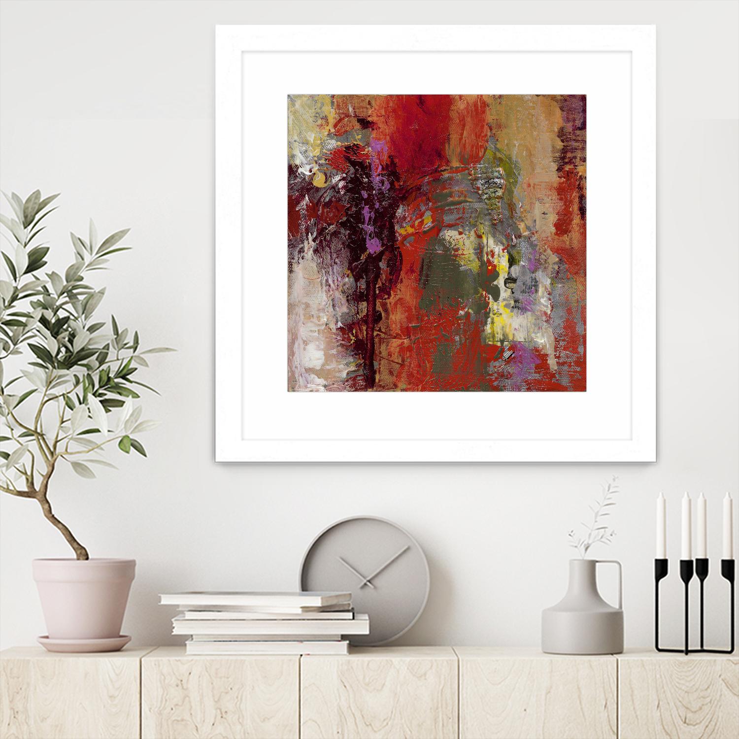 Sidecars III by Janet Bothne on GIANT ART - red abstract