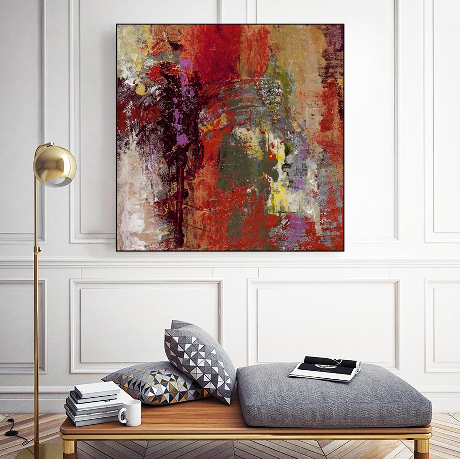 Sidecars III by Janet Bothne on GIANT ART - red abstract