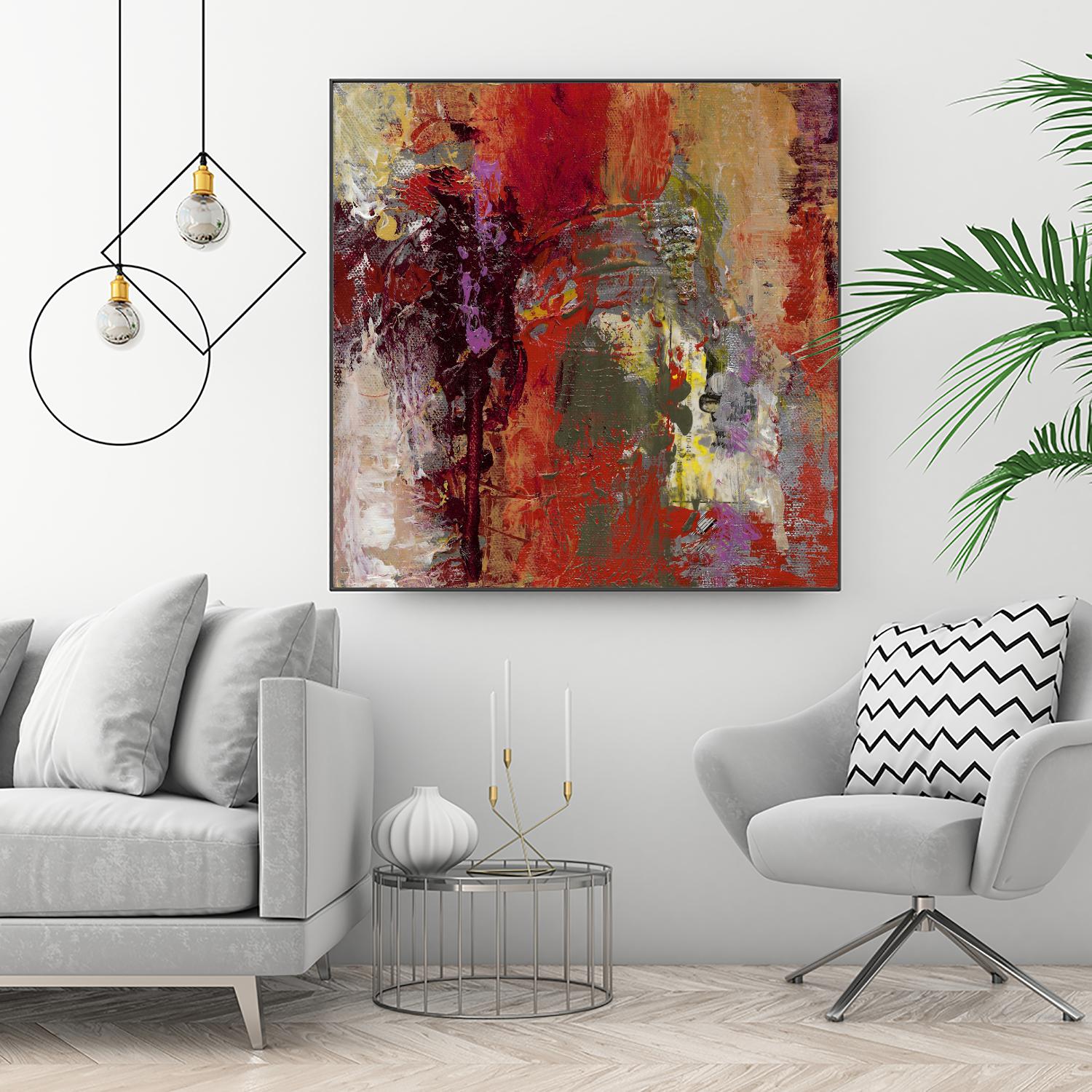 Sidecars III by Janet Bothne on GIANT ART - red abstract