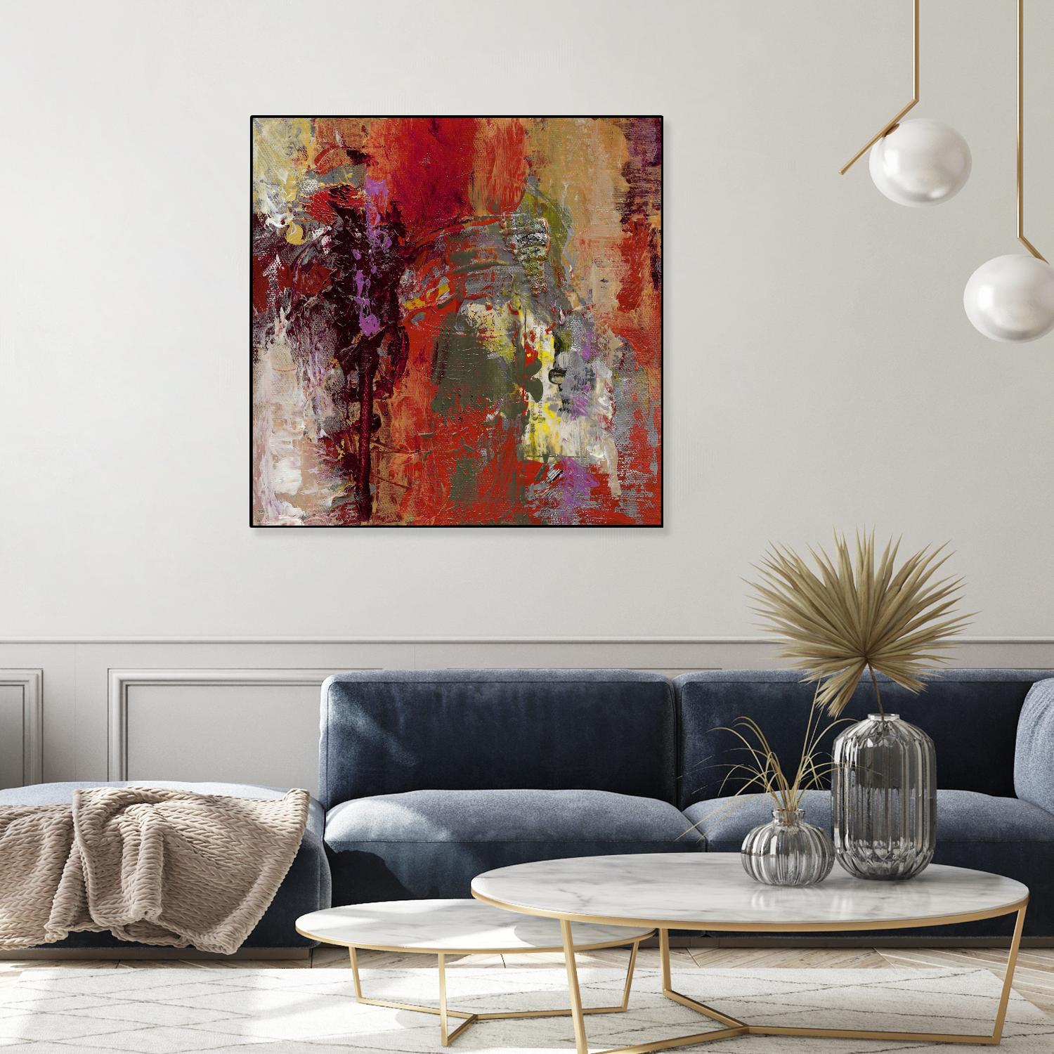 Sidecars III by Janet Bothne on GIANT ART - red abstract