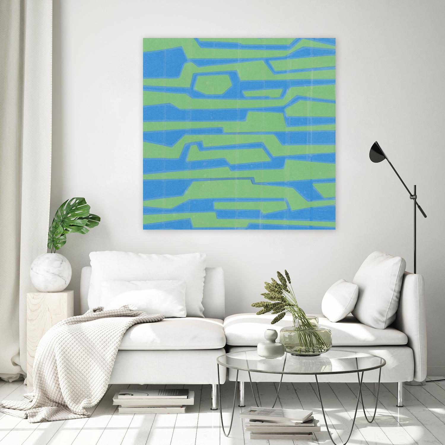 Modern Circuit V by Charles McMullen on GIANT ART - green abstract