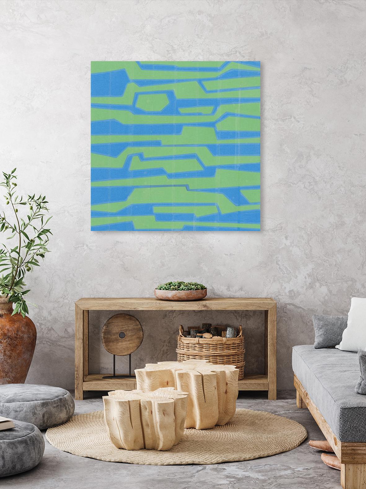 Modern Circuit V by Charles McMullen on GIANT ART - green abstract