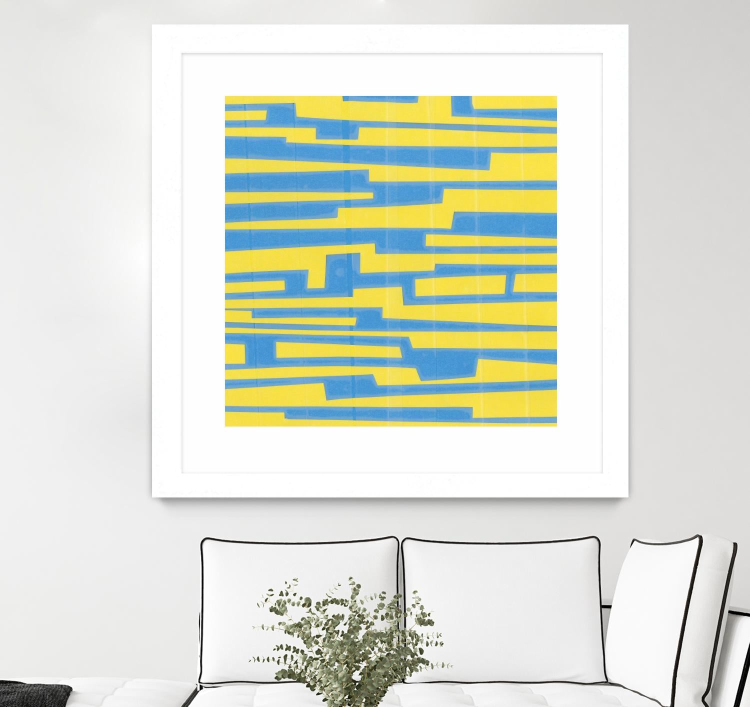 Modern Circuit VII by Charles McMullen on GIANT ART - yellow abstract