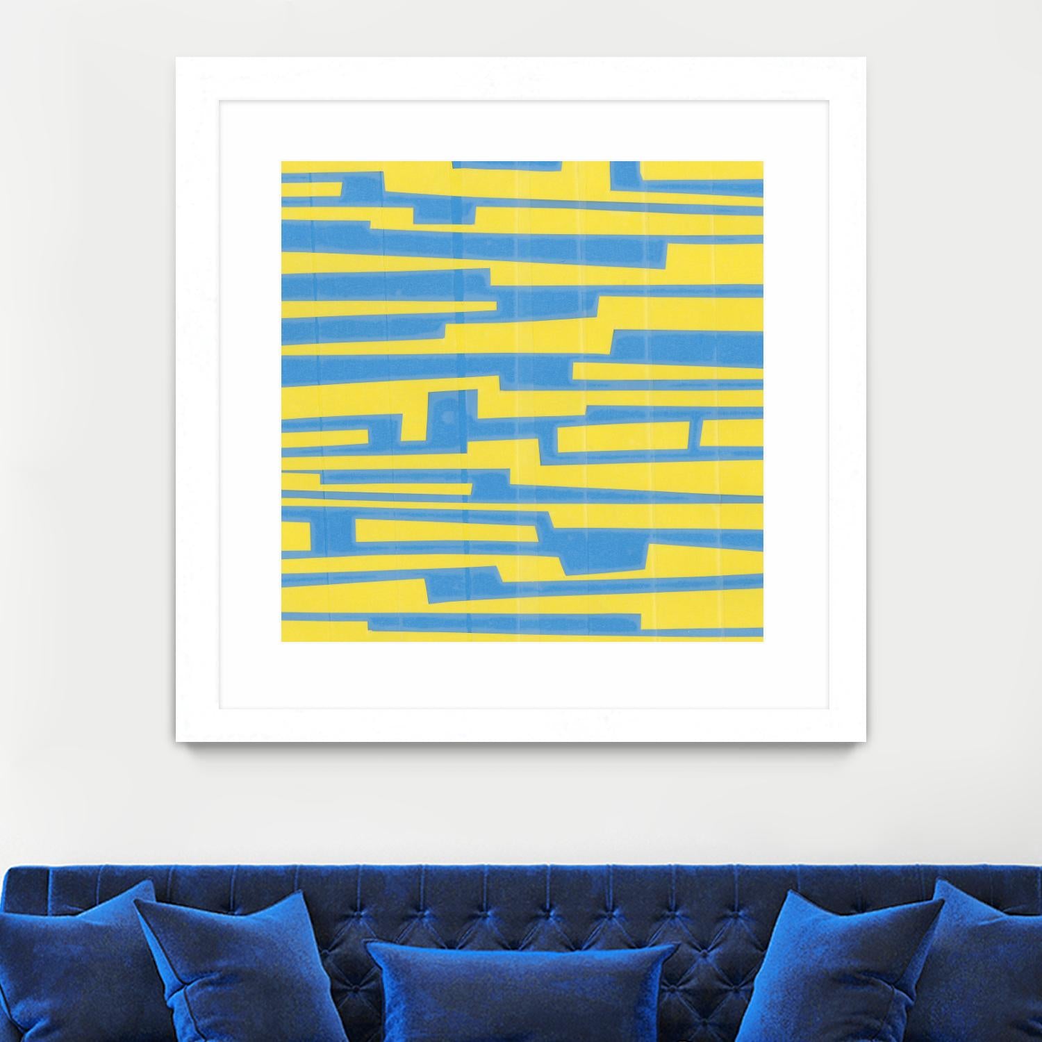 Modern Circuit VII by Charles McMullen on GIANT ART - yellow abstract