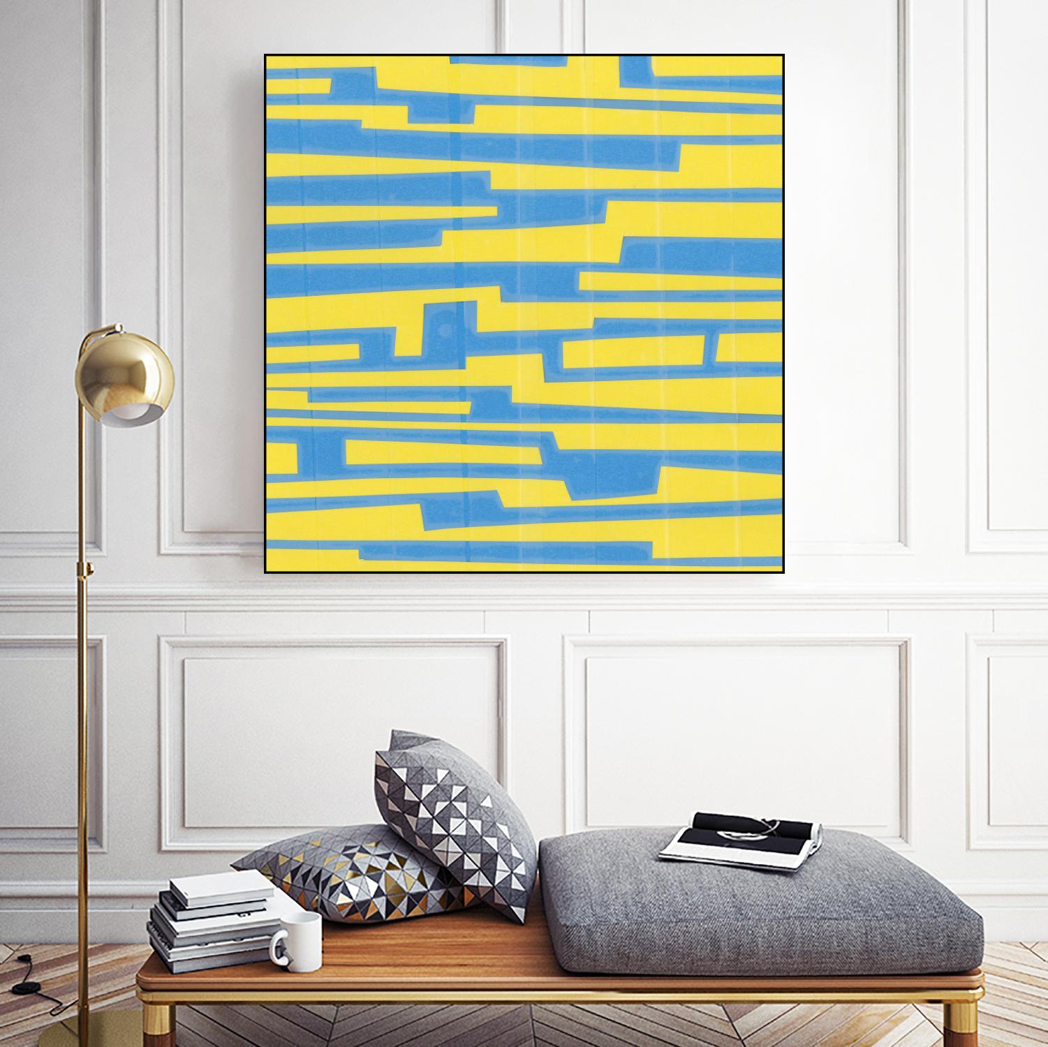 Modern Circuit VII by Charles McMullen on GIANT ART - yellow abstract