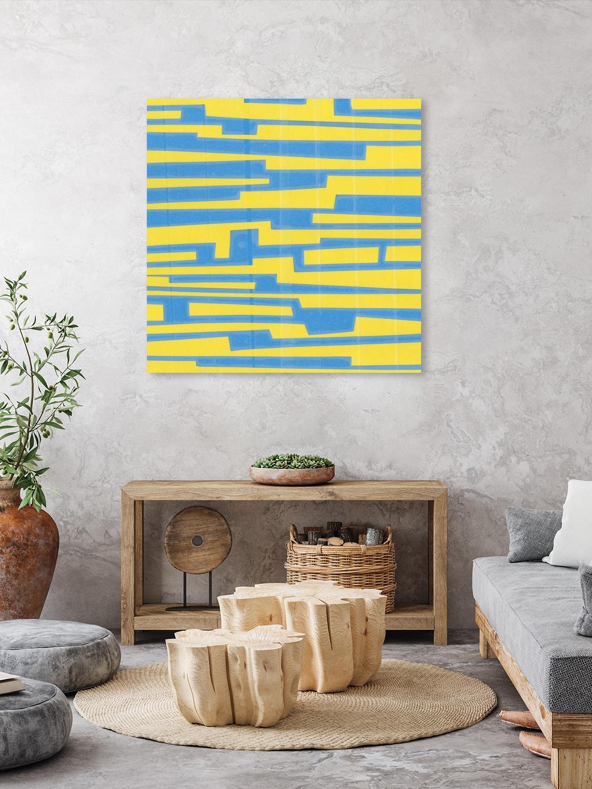 Modern Circuit VII by Charles McMullen on GIANT ART - yellow abstract