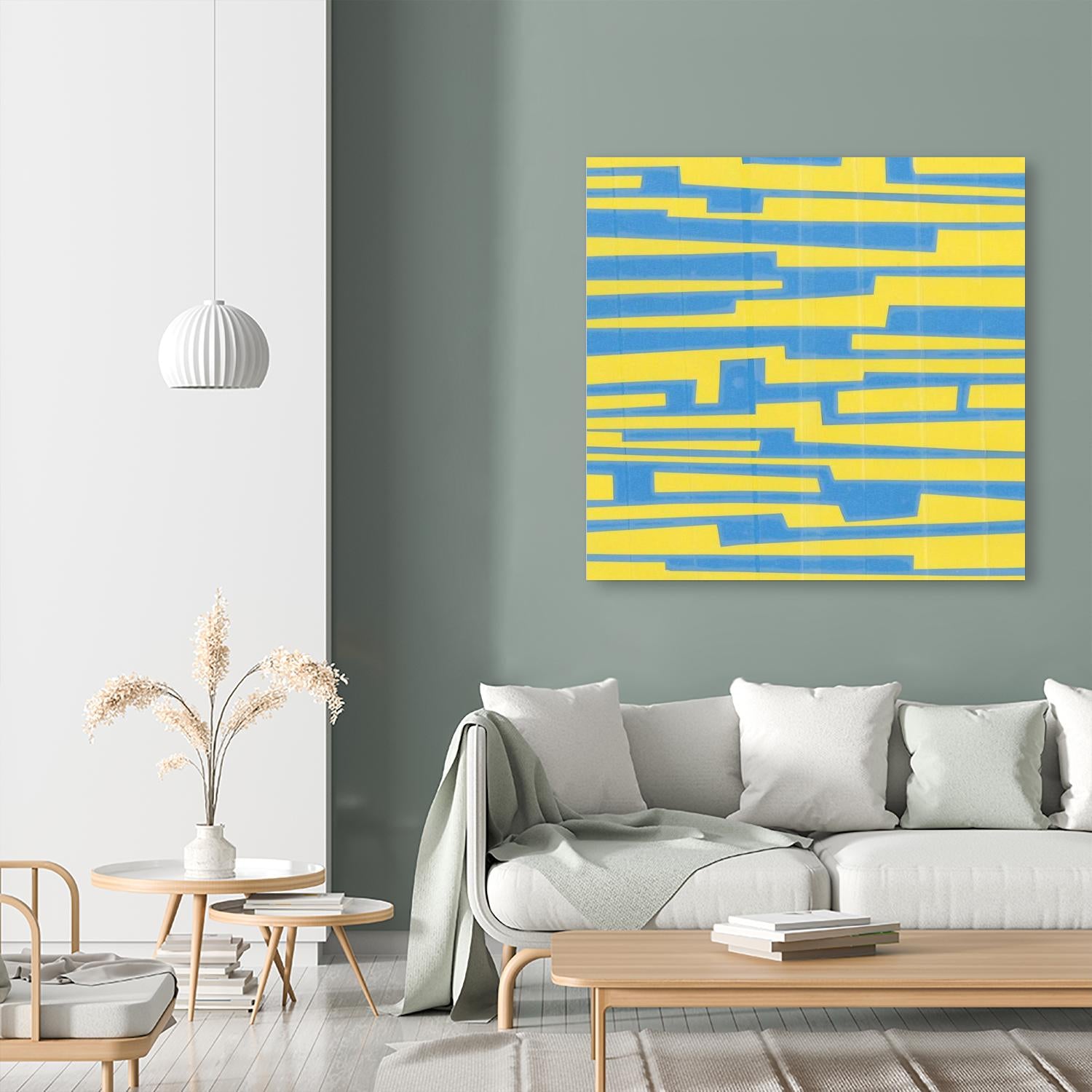 Modern Circuit VII by Charles McMullen on GIANT ART - yellow abstract