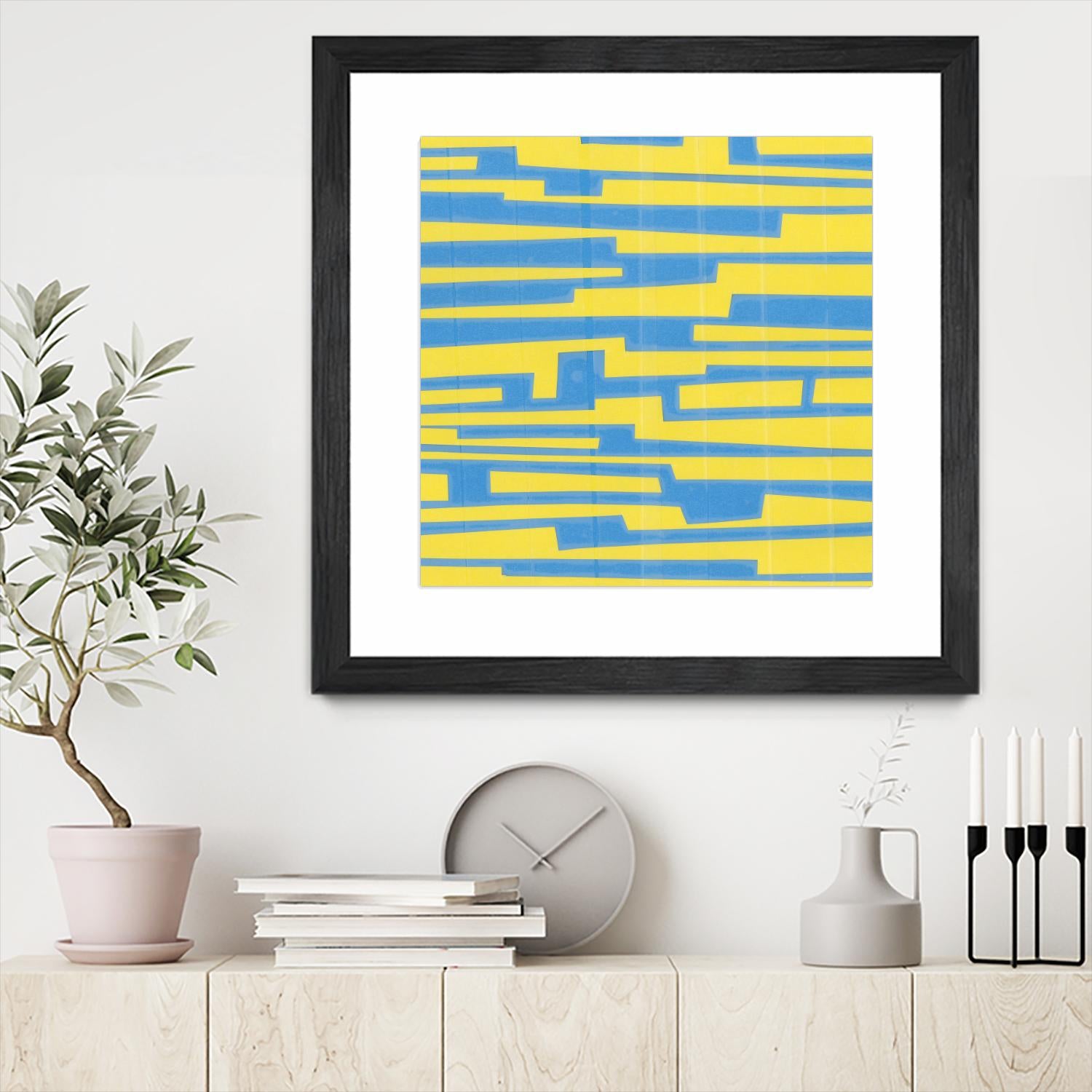 Modern Circuit VII by Charles McMullen on GIANT ART - yellow abstract