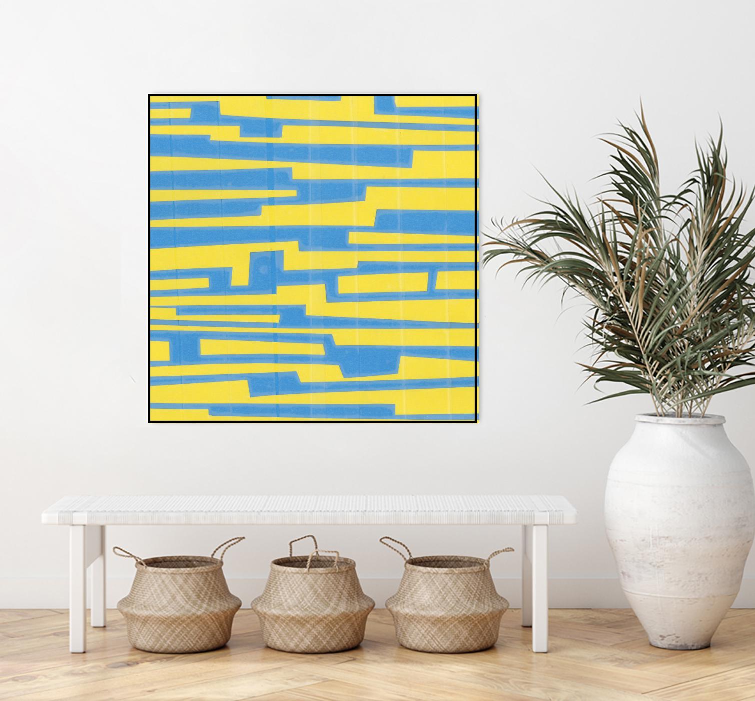Modern Circuit VII by Charles McMullen on GIANT ART - yellow abstract