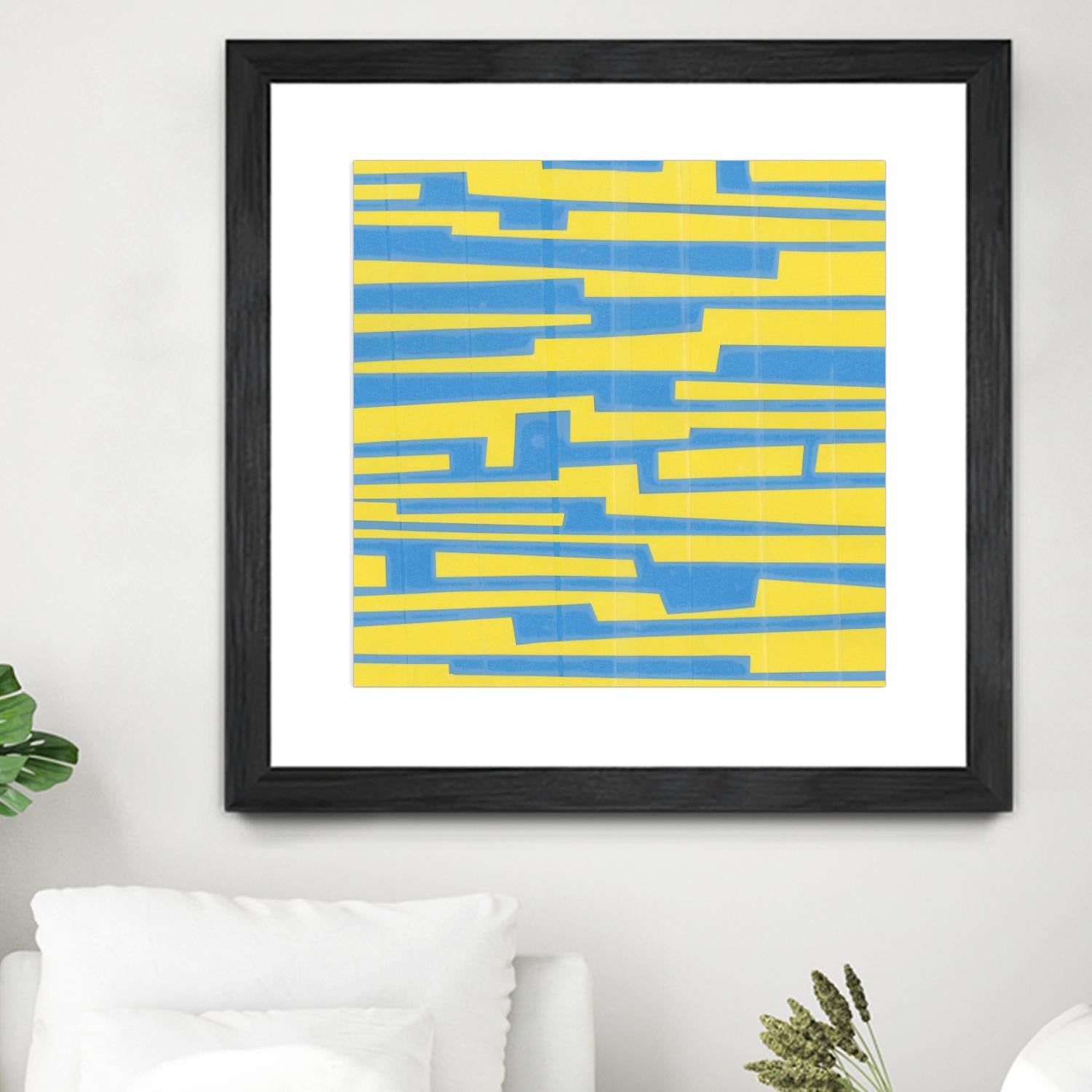 Modern Circuit VII by Charles McMullen on GIANT ART - yellow abstract