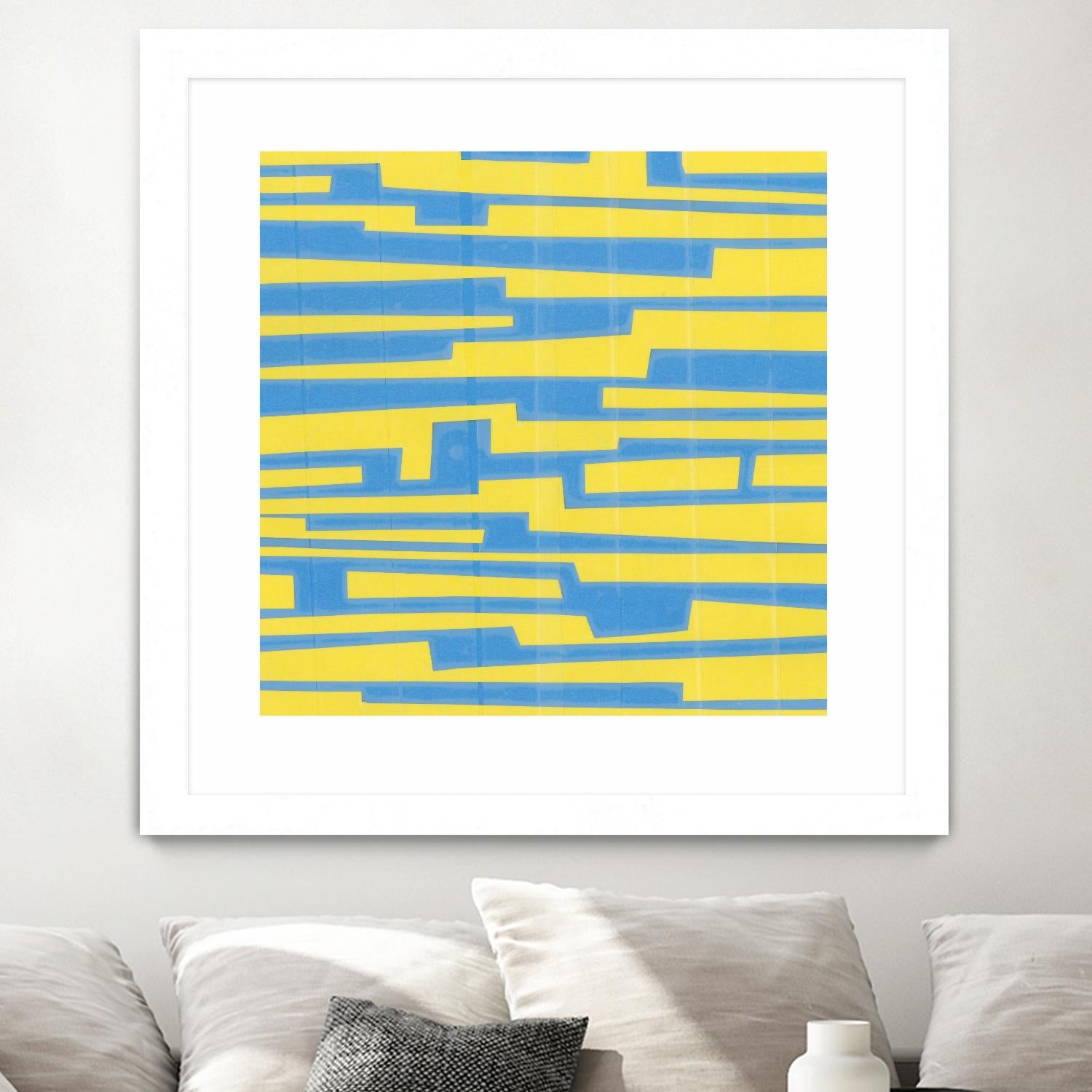 Modern Circuit VII by Charles McMullen on GIANT ART - yellow abstract