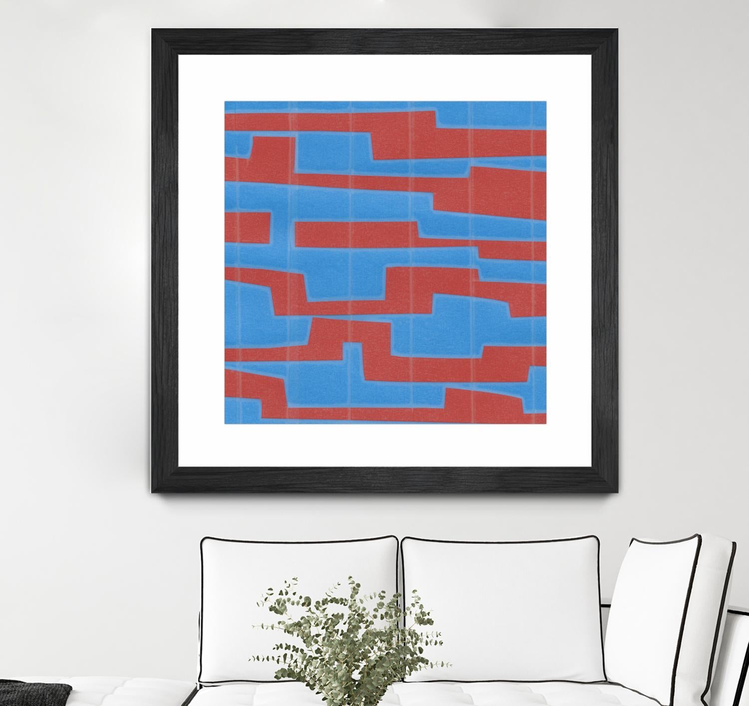 Modern Circuit VIII by Charles McMullen on GIANT ART - red abstract