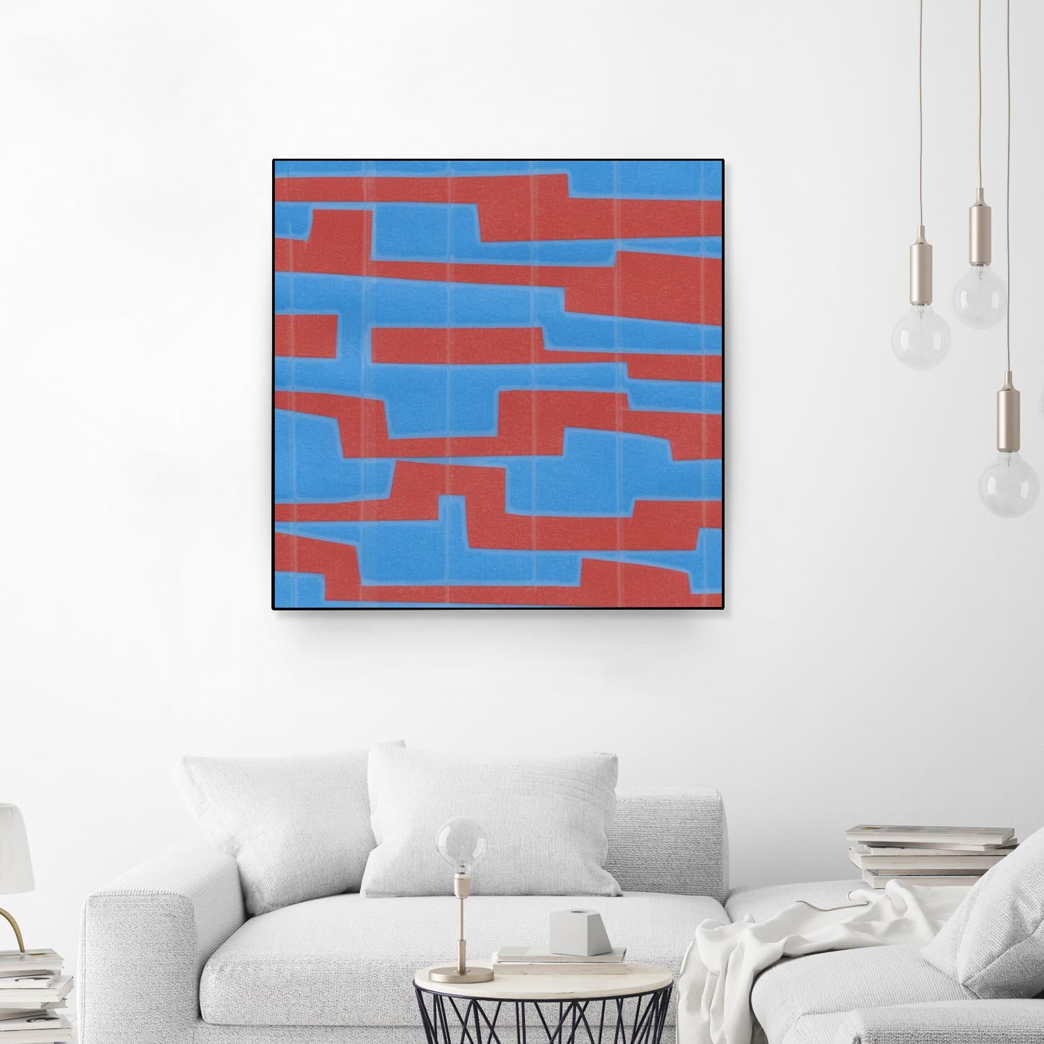 Modern Circuit VIII by Charles McMullen on GIANT ART - red abstract