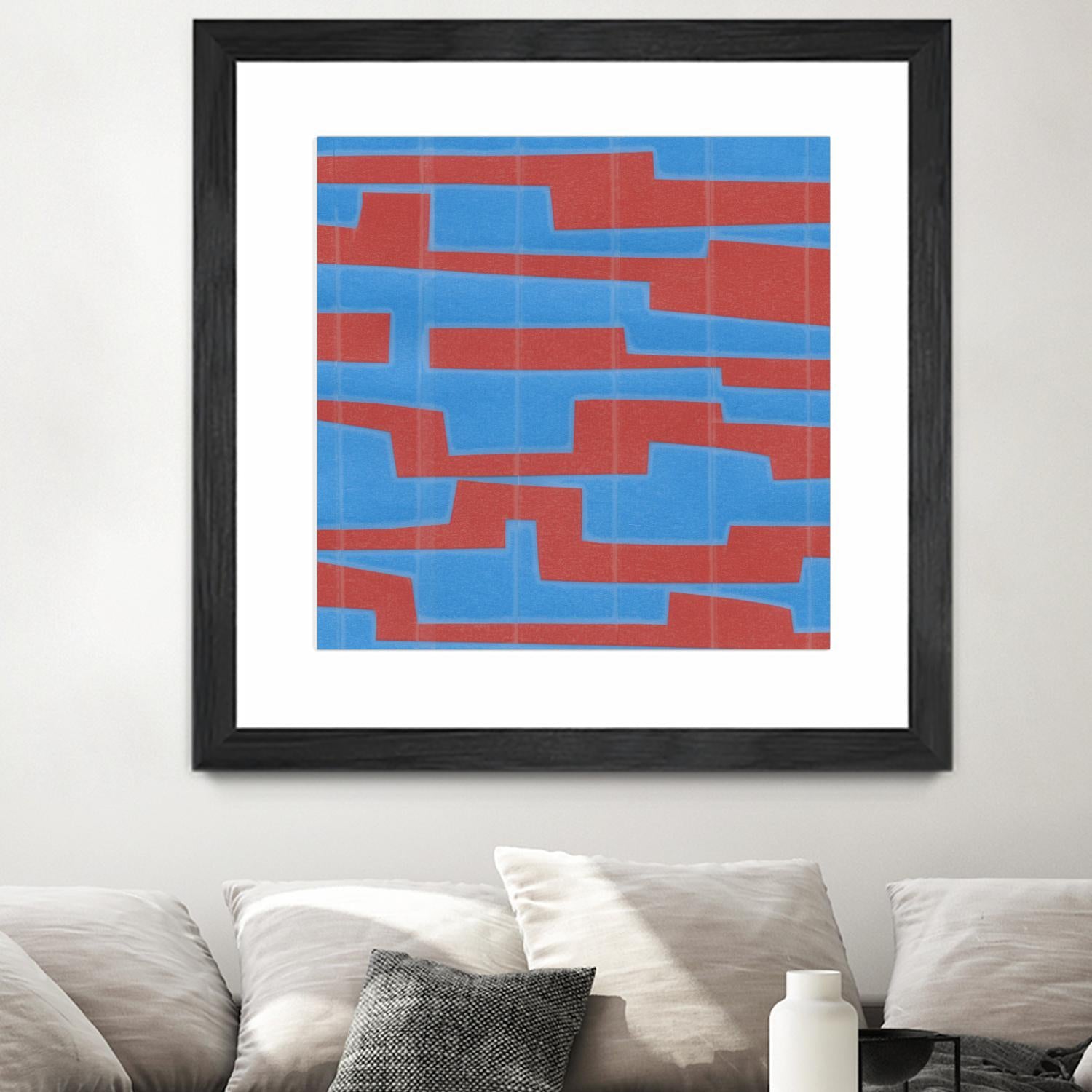 Modern Circuit VIII by Charles McMullen on GIANT ART - red abstract