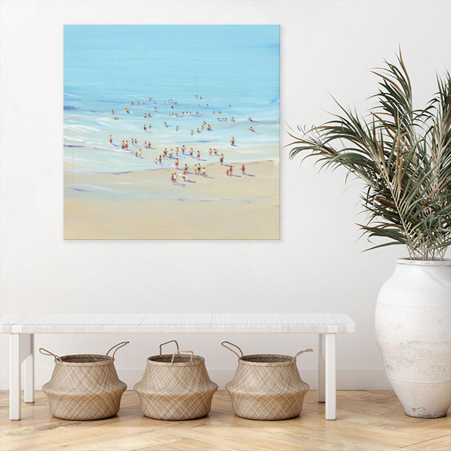 Beach Day I by Tim OToole on GIANT ART - beige coastal & tropical beach