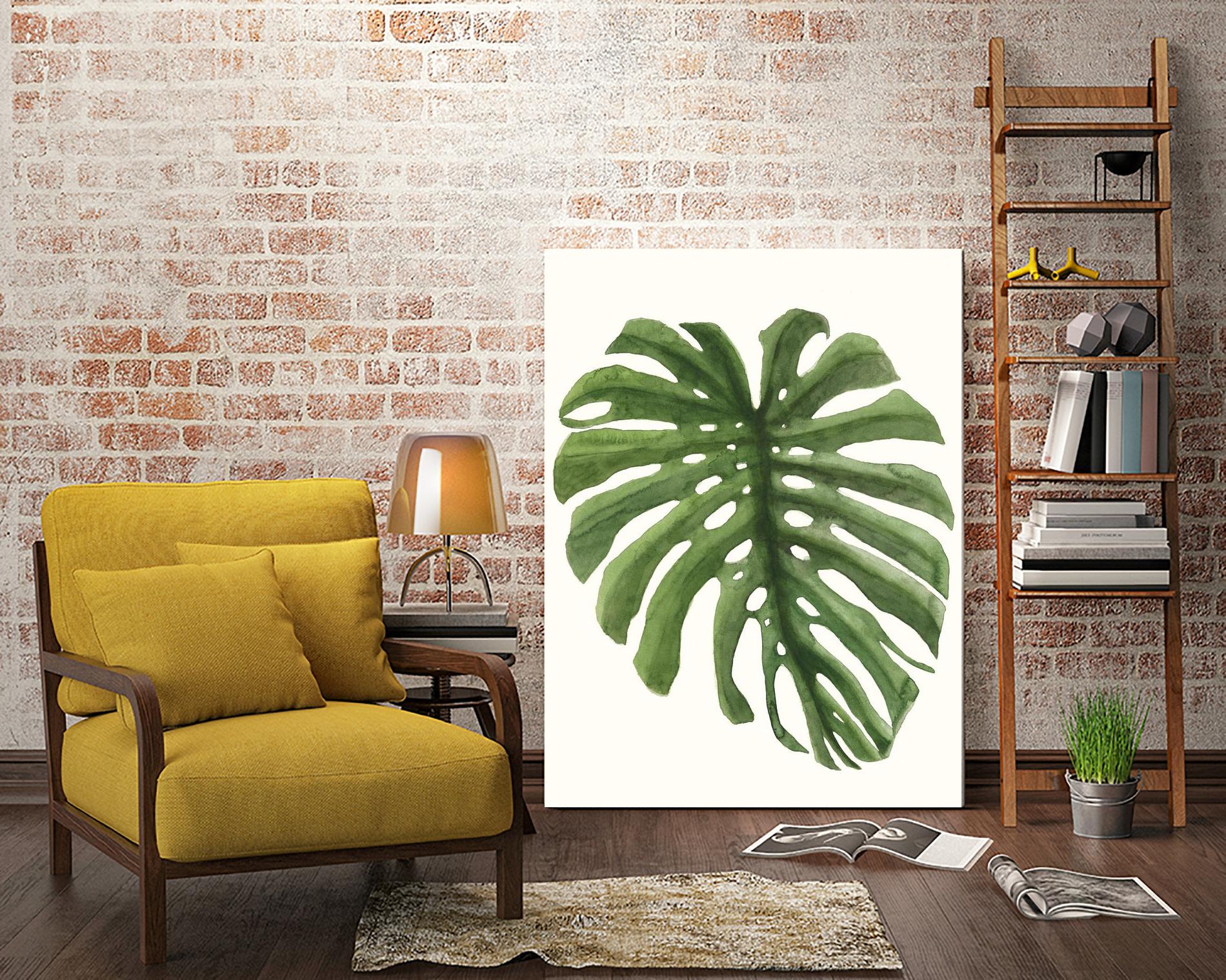 Tropical Breeze Leaves I by Naomi McCavitt on GIANT ART - green coastal & tropical greenery