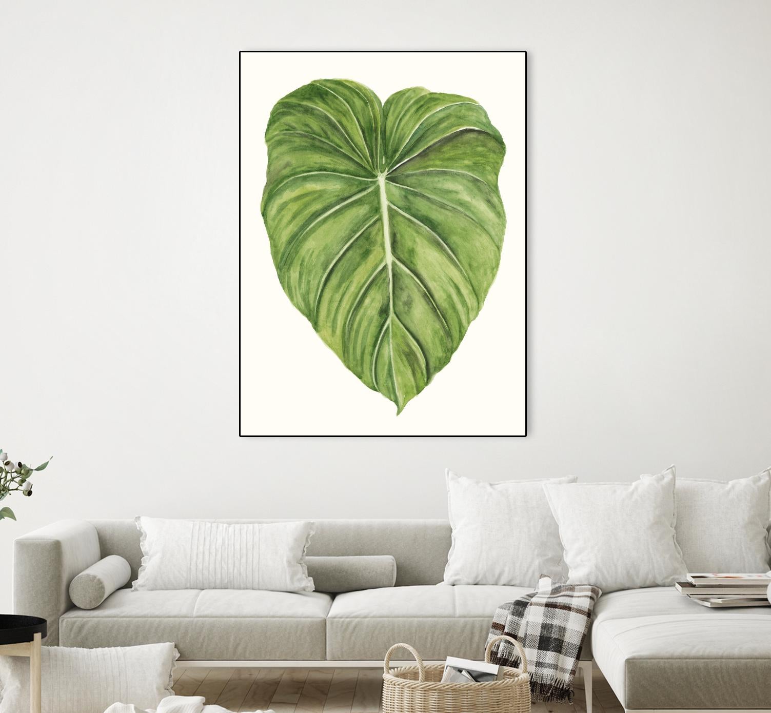 Tropical Breeze Leaves II by Naomi McCavitt on GIANT ART - green coastal & tropical leaves