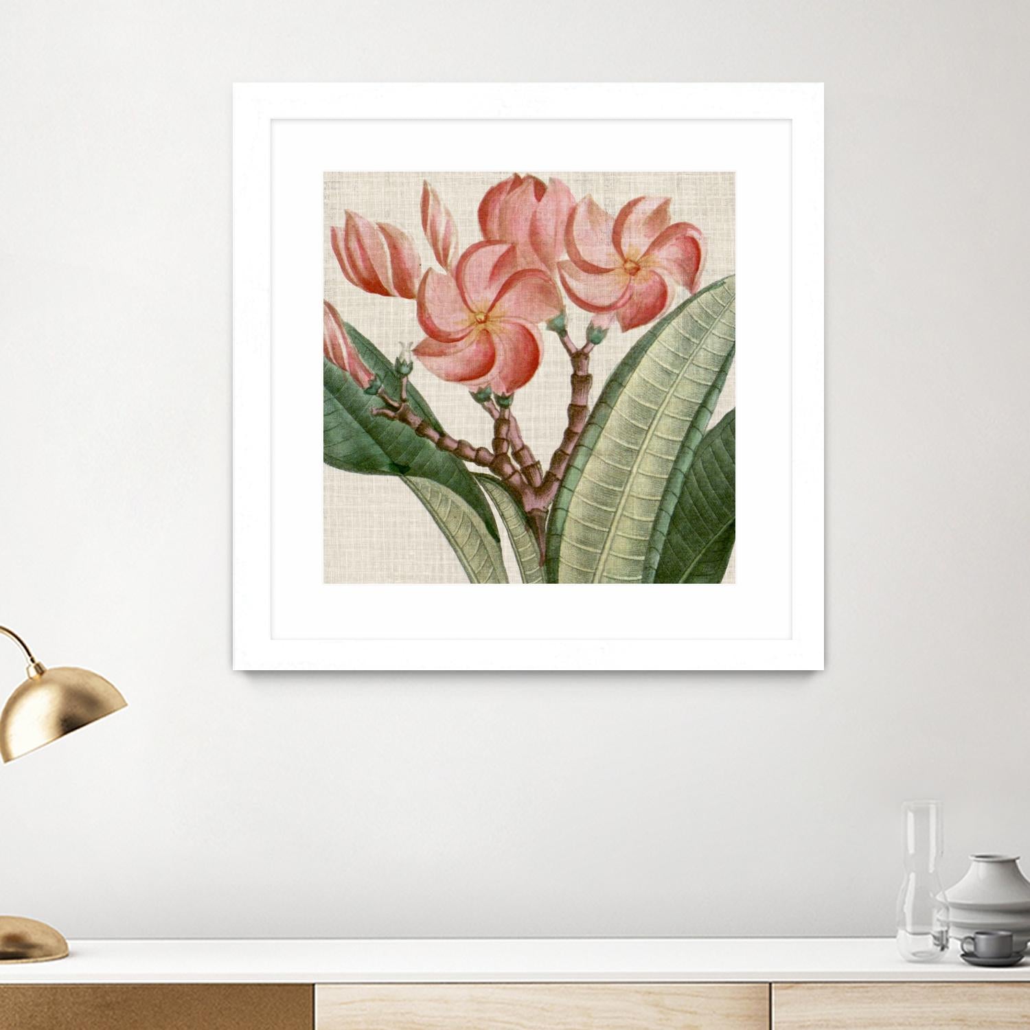 Cropped Turpin Tropicals VII by Vision Studio on GIANT ART - pink botanical & floral nature