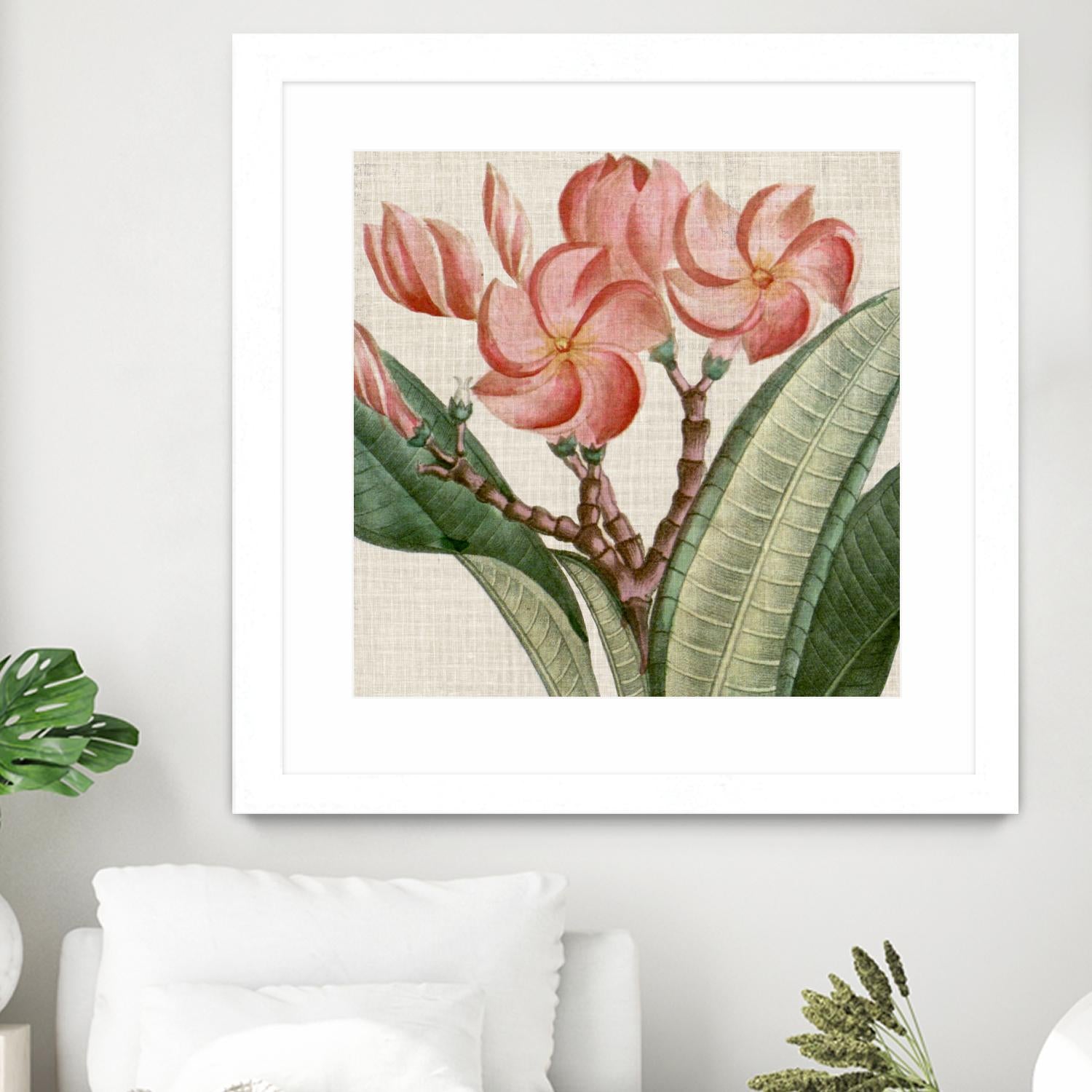 Cropped Turpin Tropicals VII by Vision Studio on GIANT ART - pink botanical & floral nature