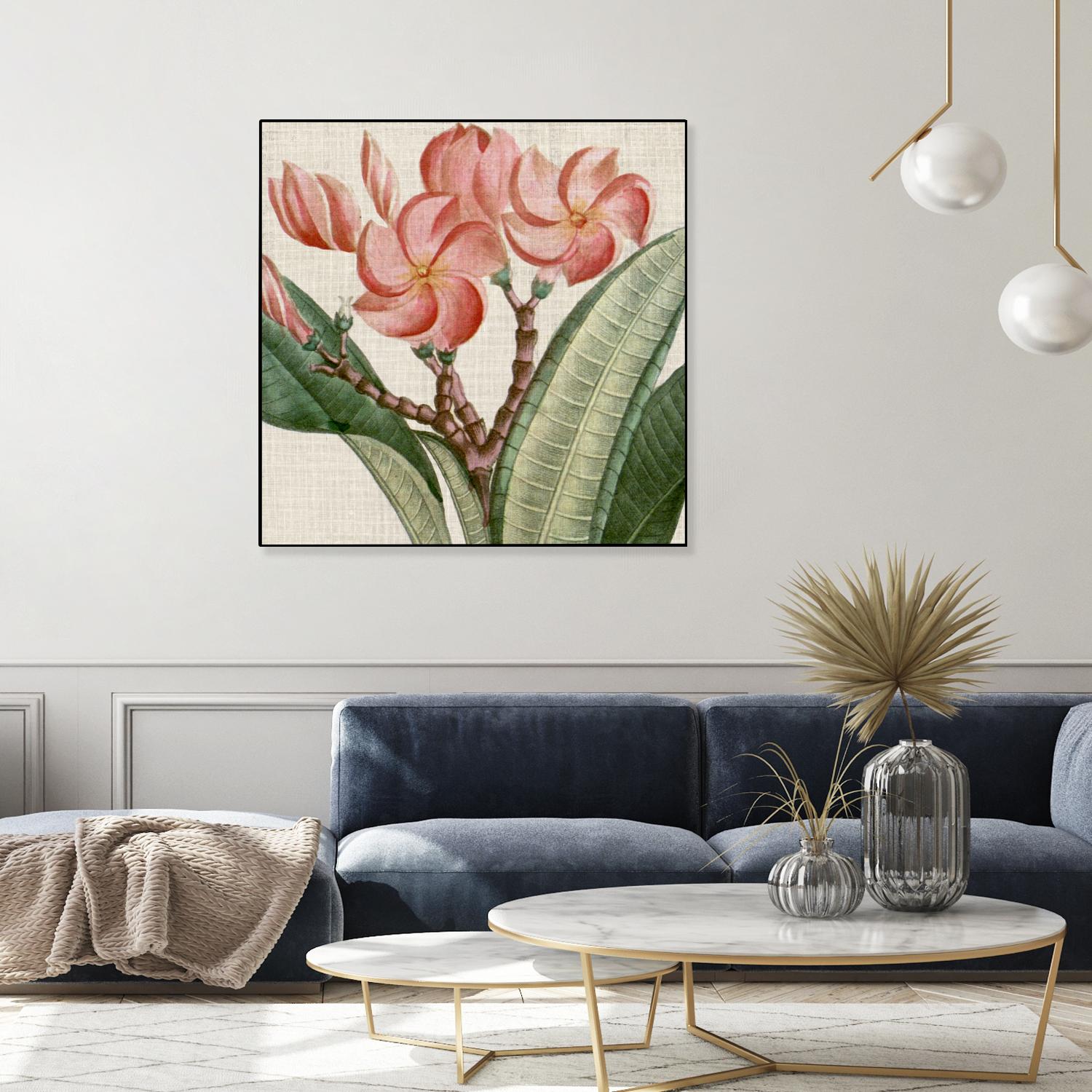 Cropped Turpin Tropicals VII by Vision Studio on GIANT ART - pink botanical & floral nature