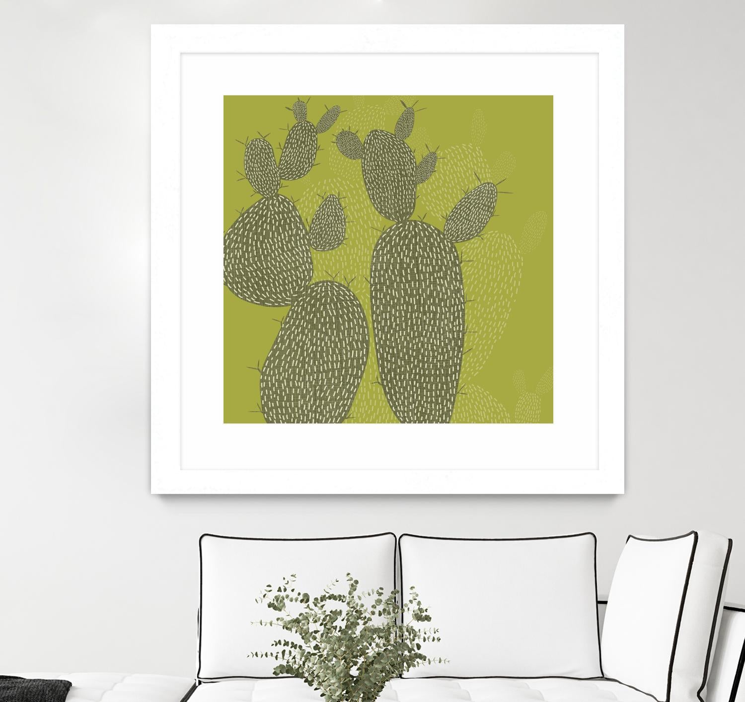 Opuntia I by Chariklia Zarris on GIANT ART - green coastal & tropical abstract
