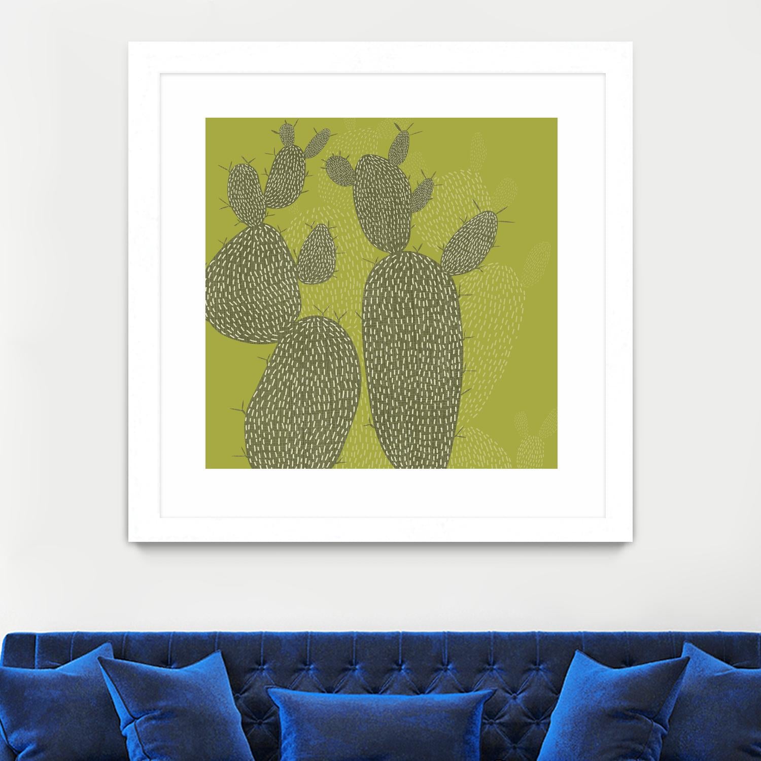 Opuntia I by Chariklia Zarris on GIANT ART - green coastal & tropical abstract