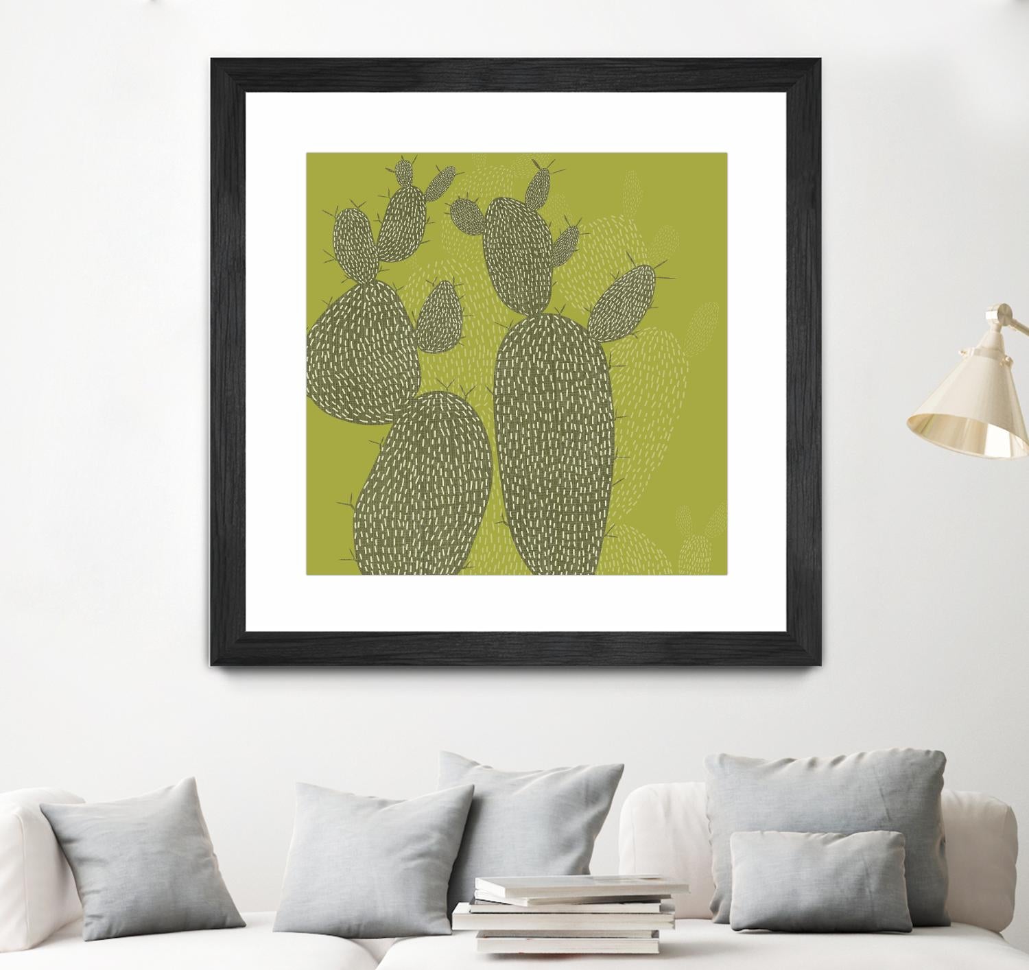 Opuntia I by Chariklia Zarris on GIANT ART - green coastal & tropical abstract