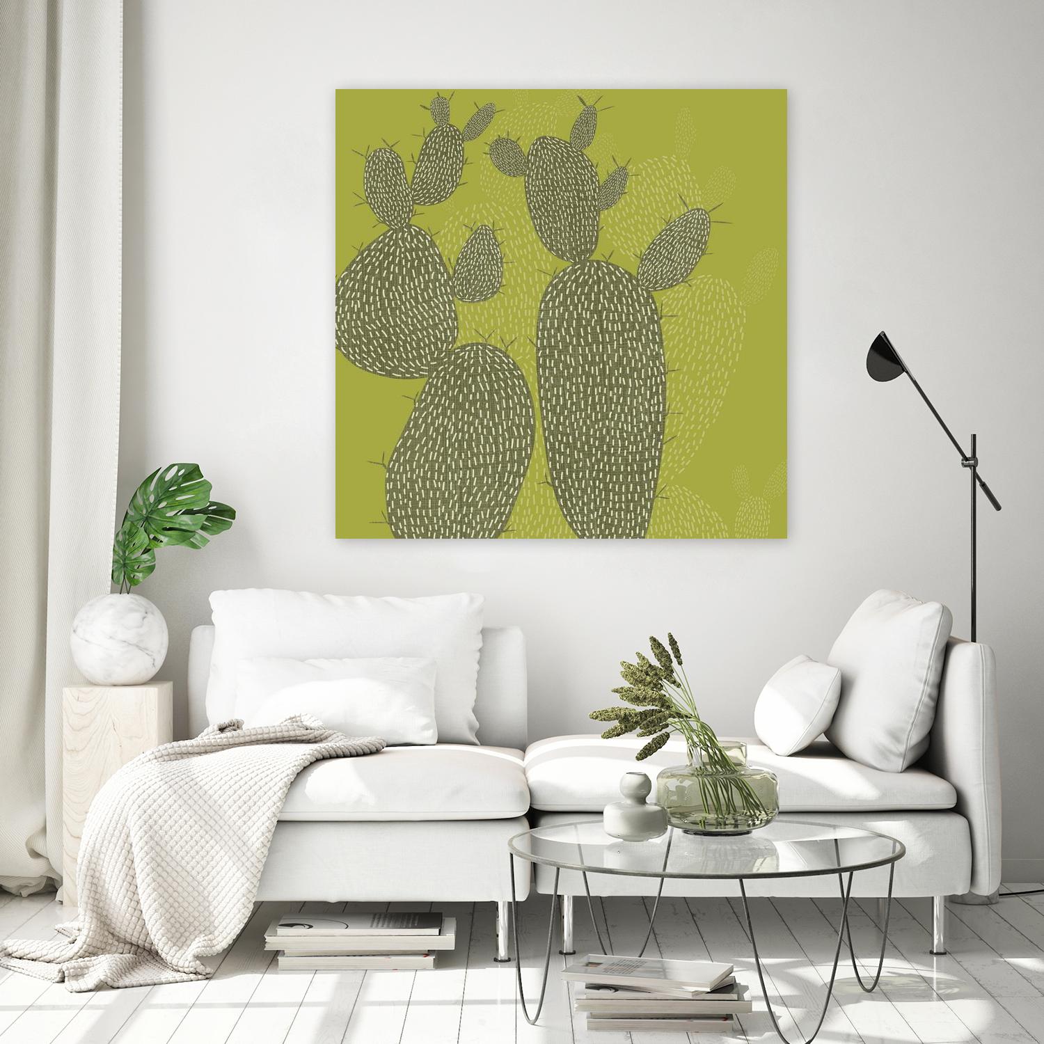 Opuntia I by Chariklia Zarris on GIANT ART - green coastal & tropical abstract