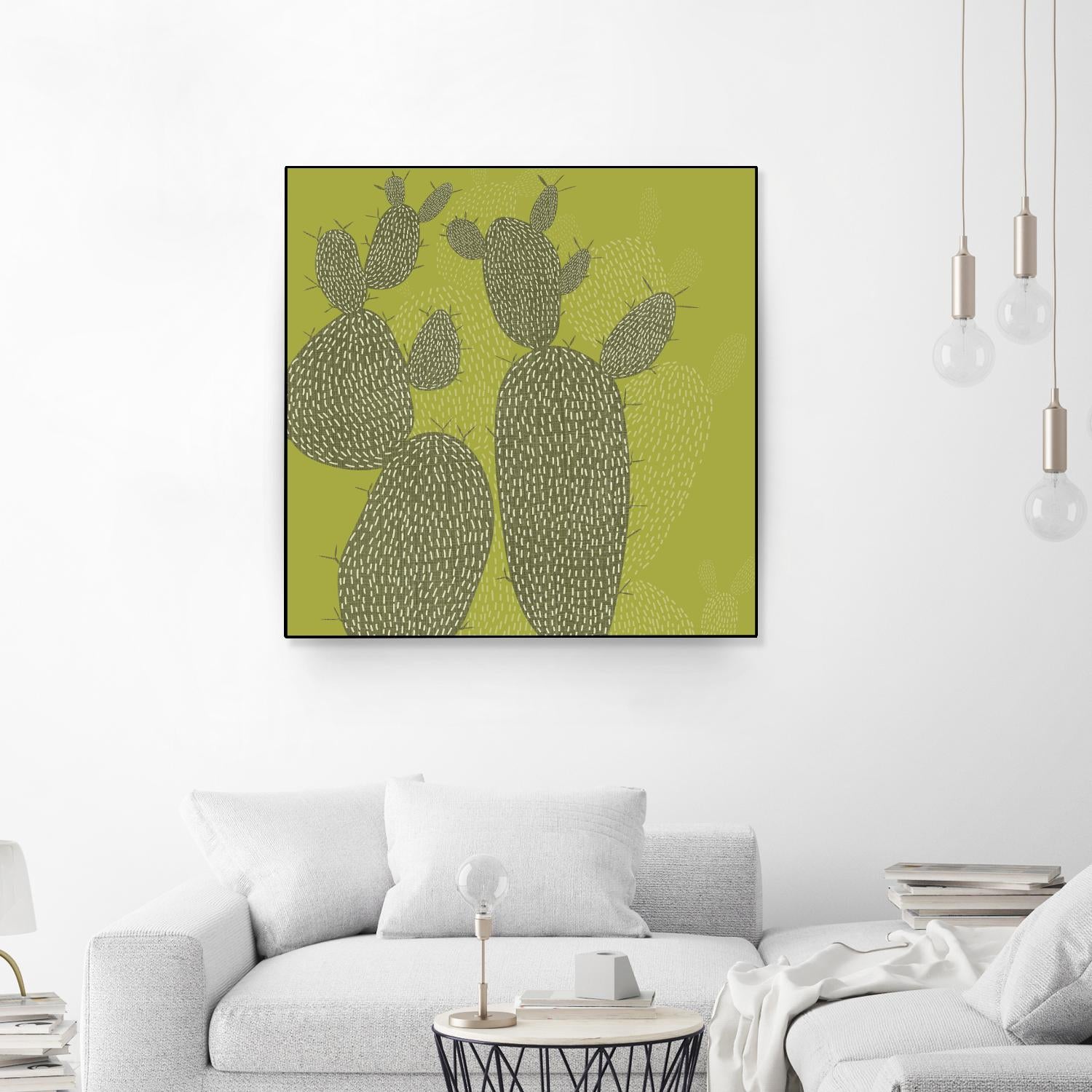 Opuntia I by Chariklia Zarris on GIANT ART - green coastal & tropical abstract