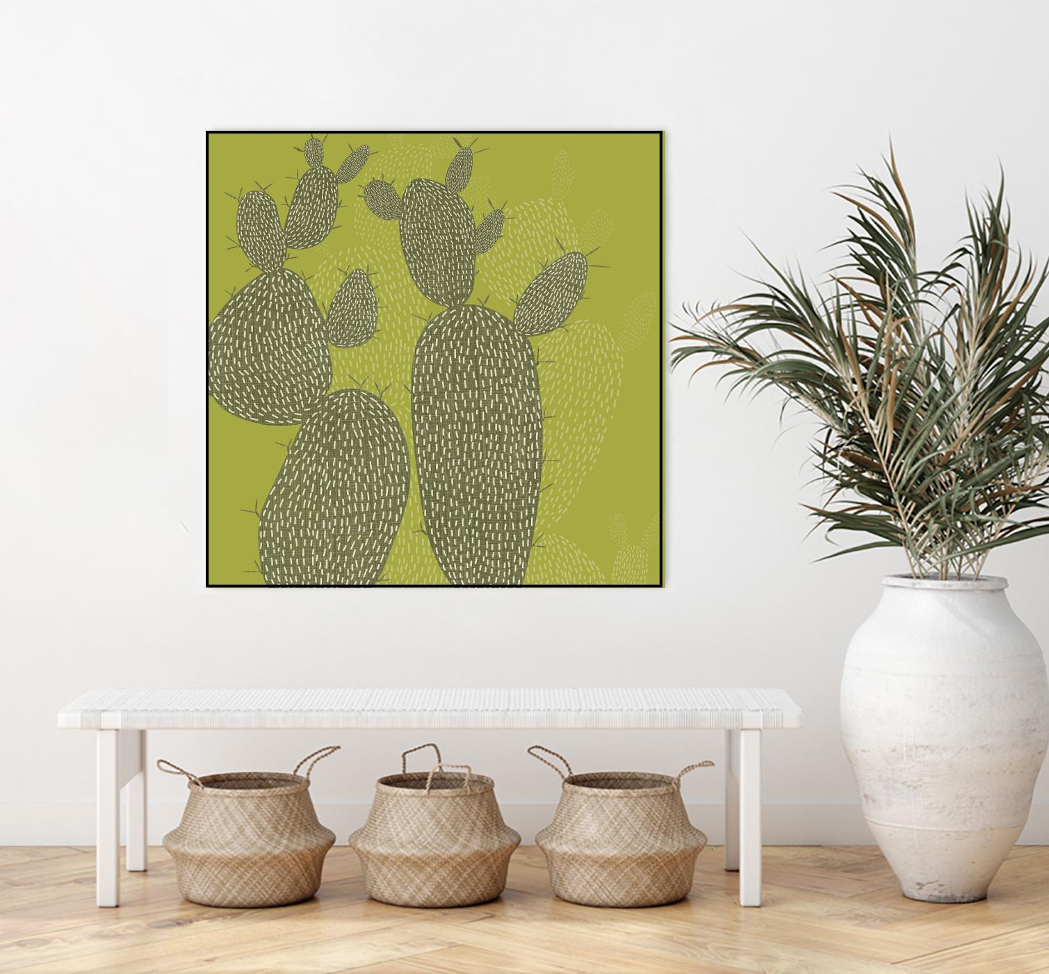 Opuntia I by Chariklia Zarris on GIANT ART - green coastal & tropical abstract